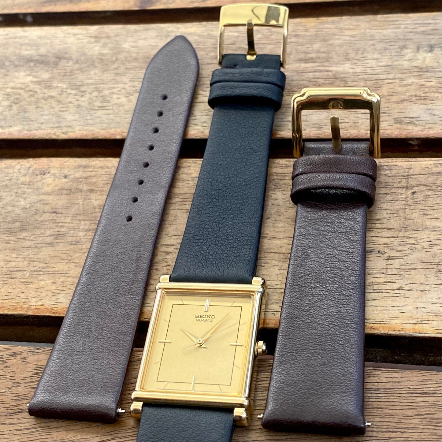 Vintage August 1984 Seiko Quartz Tank 9021-5270 SGP - Double Square Dial