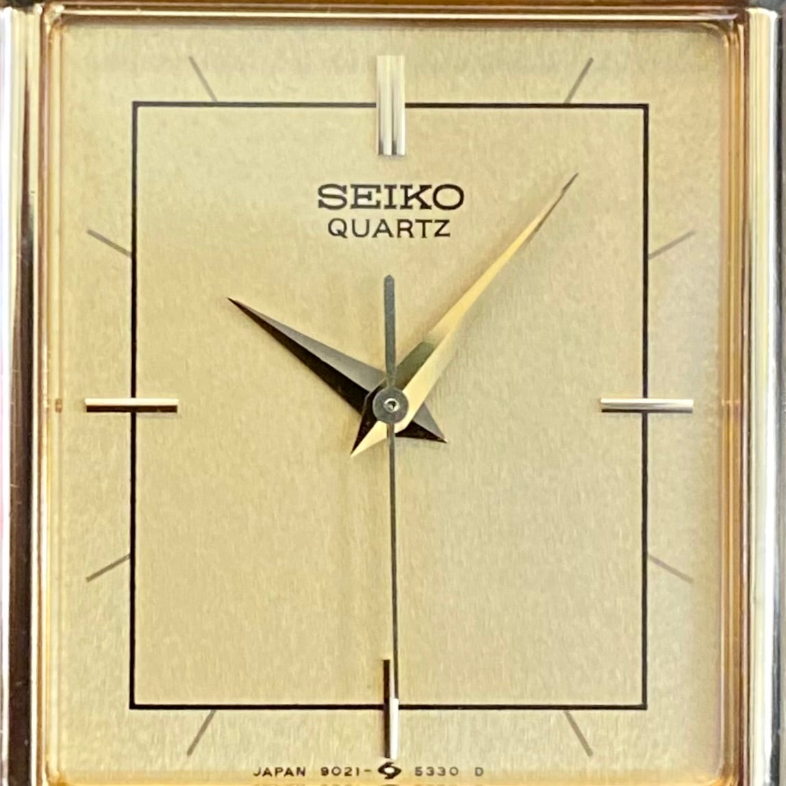 Vintage August 1984 Seiko Quartz Tank 9021-5270 SGP - Double Square Dial