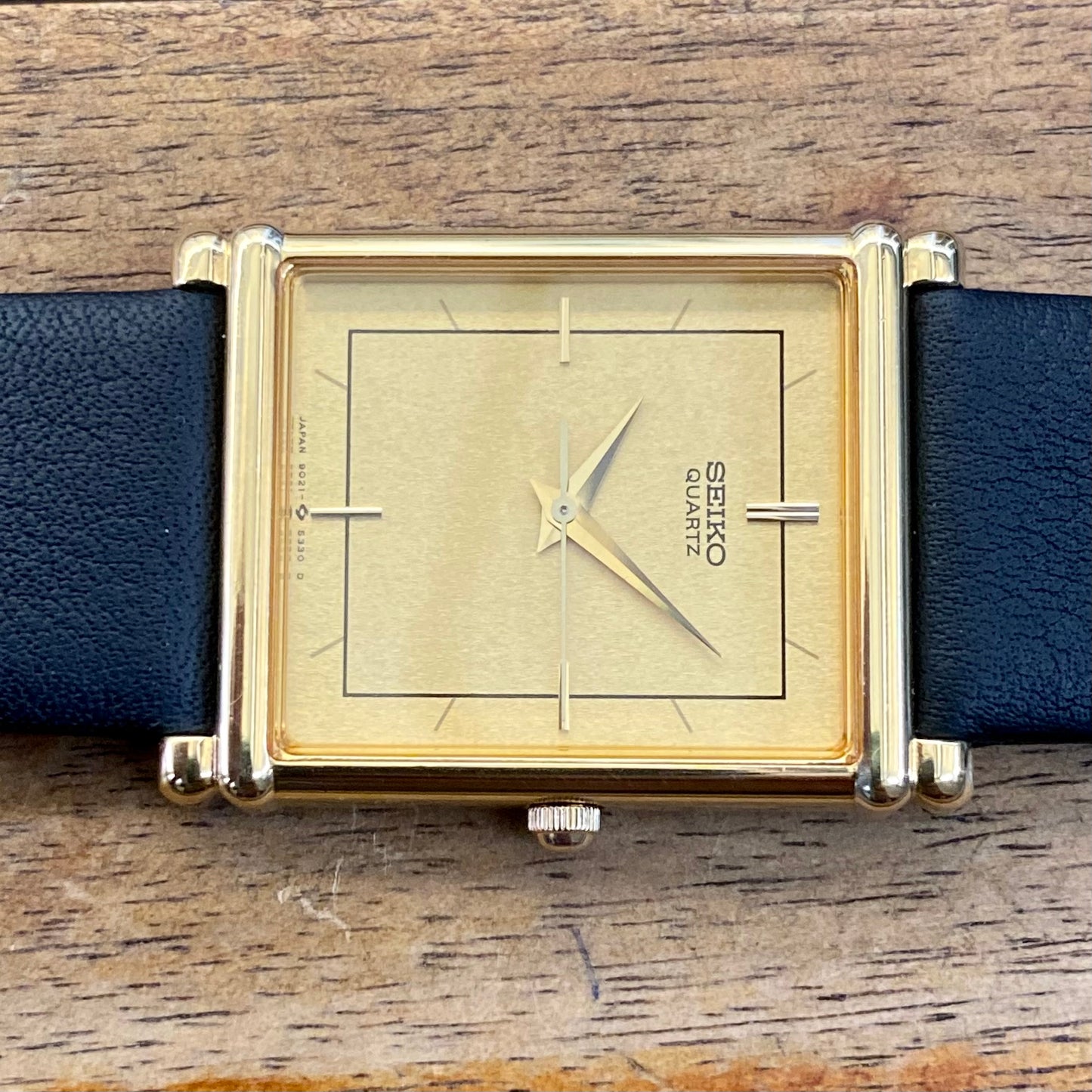 Vintage August 1984 Seiko Quartz Tank 9021-5270 SGP - Double Square Dial