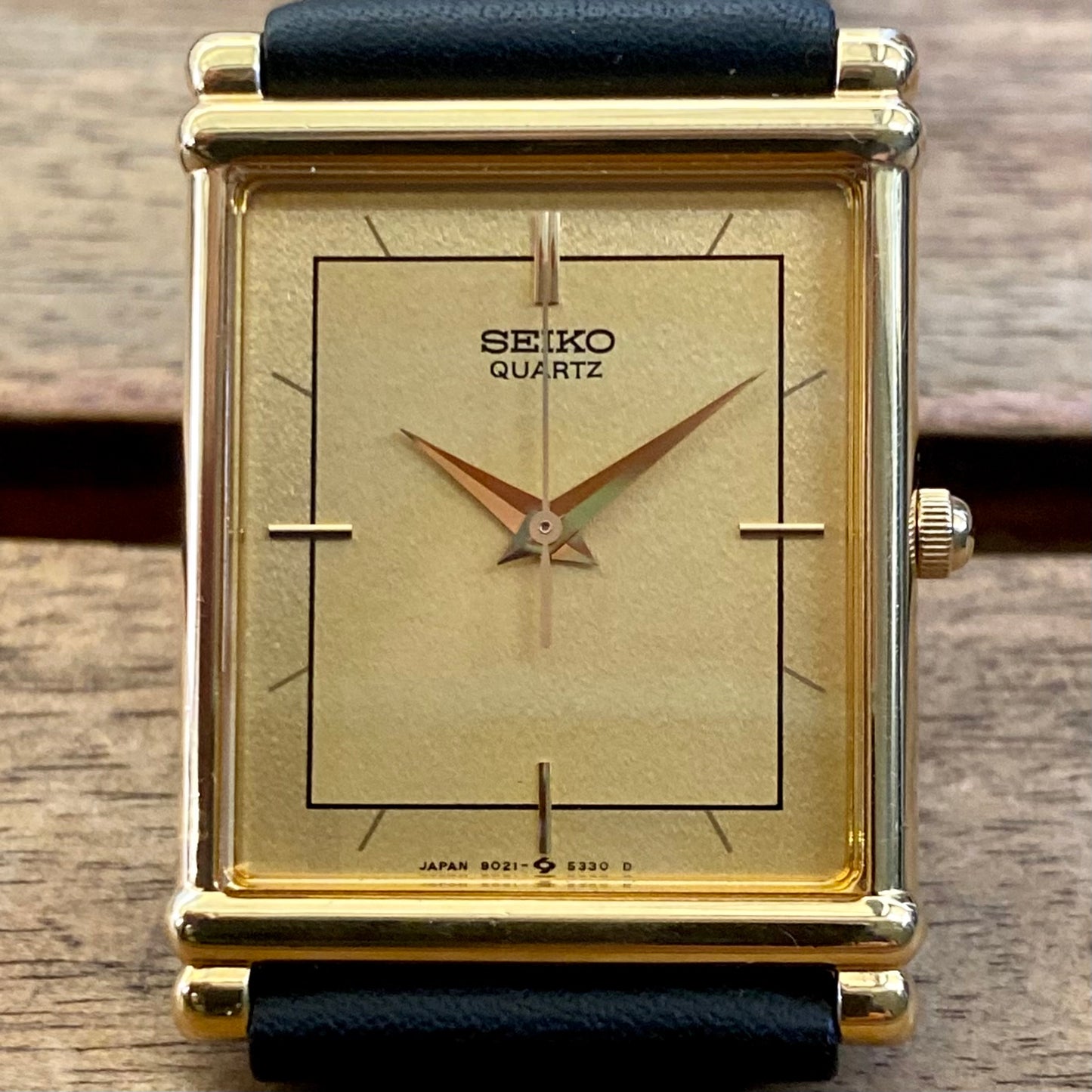 Vintage August 1984 Seiko Quartz Tank 9021-5270 SGP - Double Square Dial