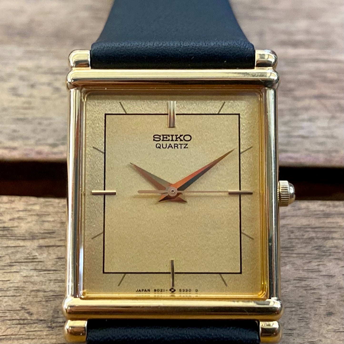 Vintage August 1984 Seiko Quartz Tank 9021-5270 SGP - Double Square Dial