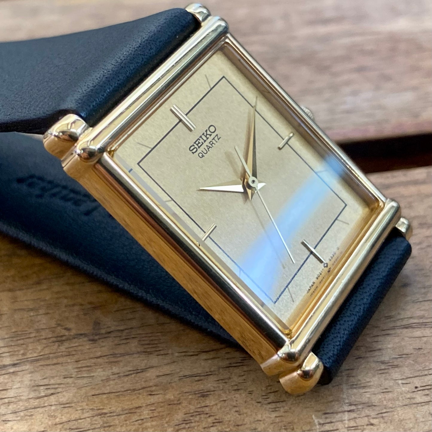 Vintage August 1984 Seiko Quartz Tank 9021-5270 SGP - Double Square Dial