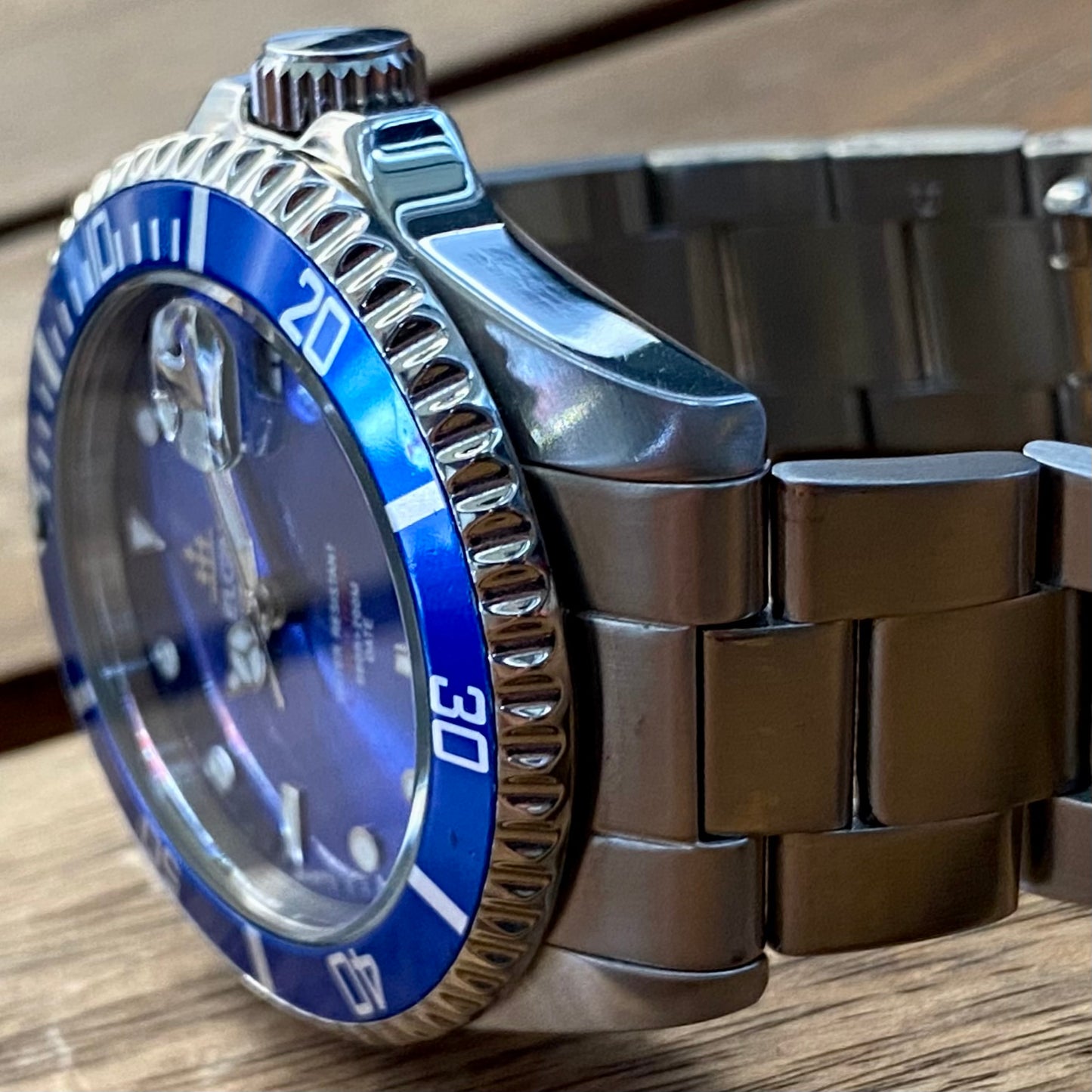 COMING SOON! SERVICED Vintage May 1990 Elgin Treasure International Deep Sea FK-531N-SL Blue Automatic Diving Watch Rotating Bezel and Original Bracelet - PRE-ORDER NOW!