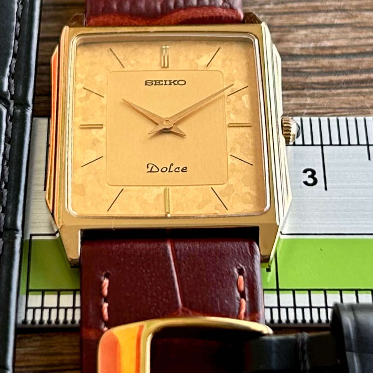 Vintage Seiko Dolce 7740-5000 Quartz Gold Flake, April 1987 UK VINTAGE WATCH LTD