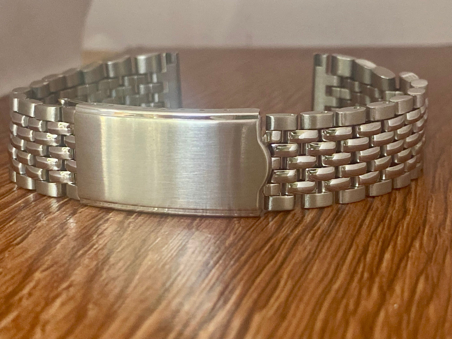 20mm Beads of Rice Watch Bracelet with Straight Ends UK VINTAGE WATCH LTD