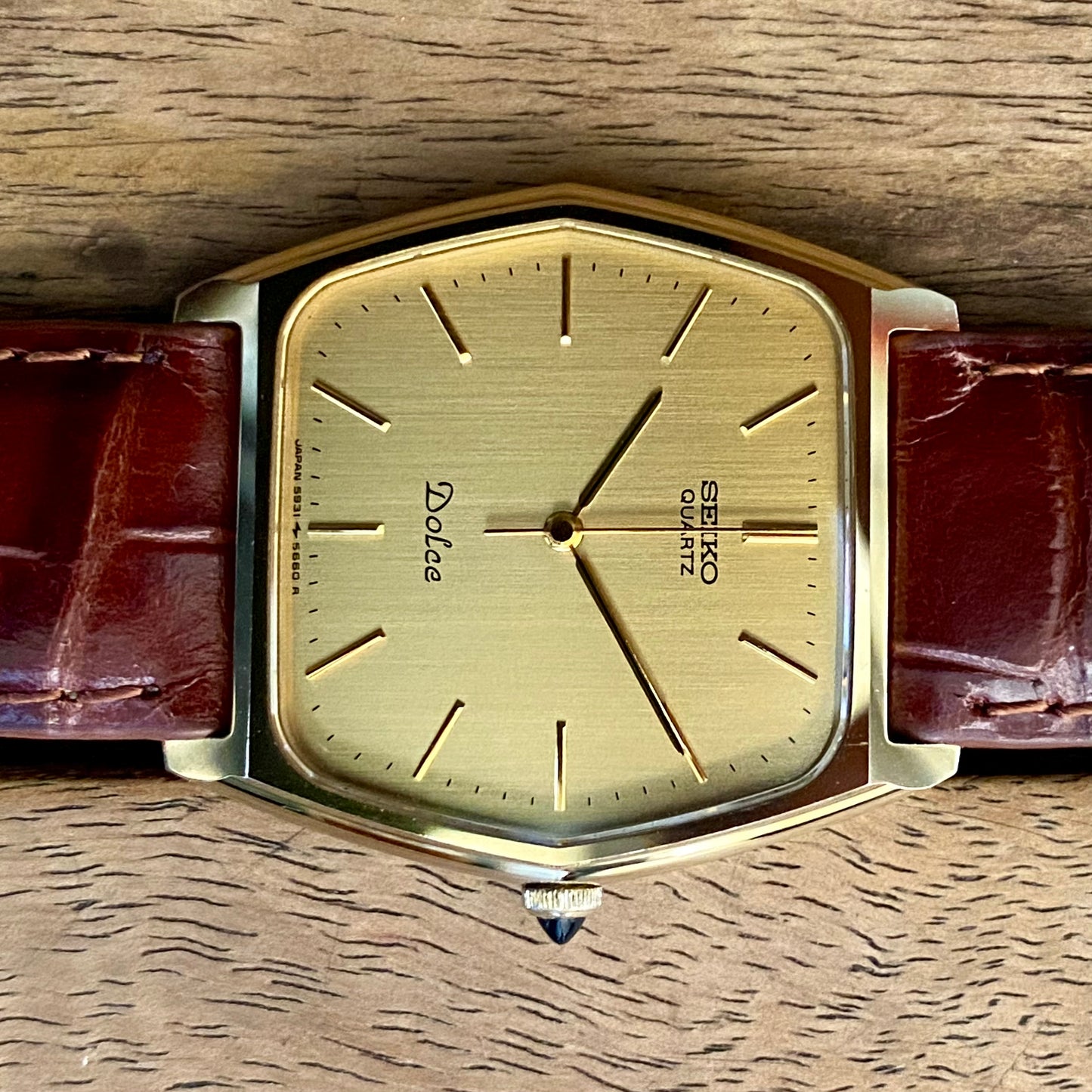 COMING SOON! Minty Vintage February 1984 Seiko Quartz Dolce 5931-5510 Hexagonal GHA Case with Black Sapphire Crown - PRE-ORDER NOW!
