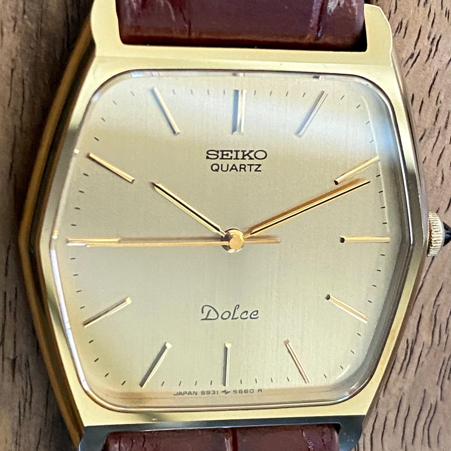 COMING SOON! Minty Vintage February 1984 Seiko Quartz Dolce 5931-5510 Hexagonal GHA Case with Black Sapphire Crown - PRE-ORDER NOW!