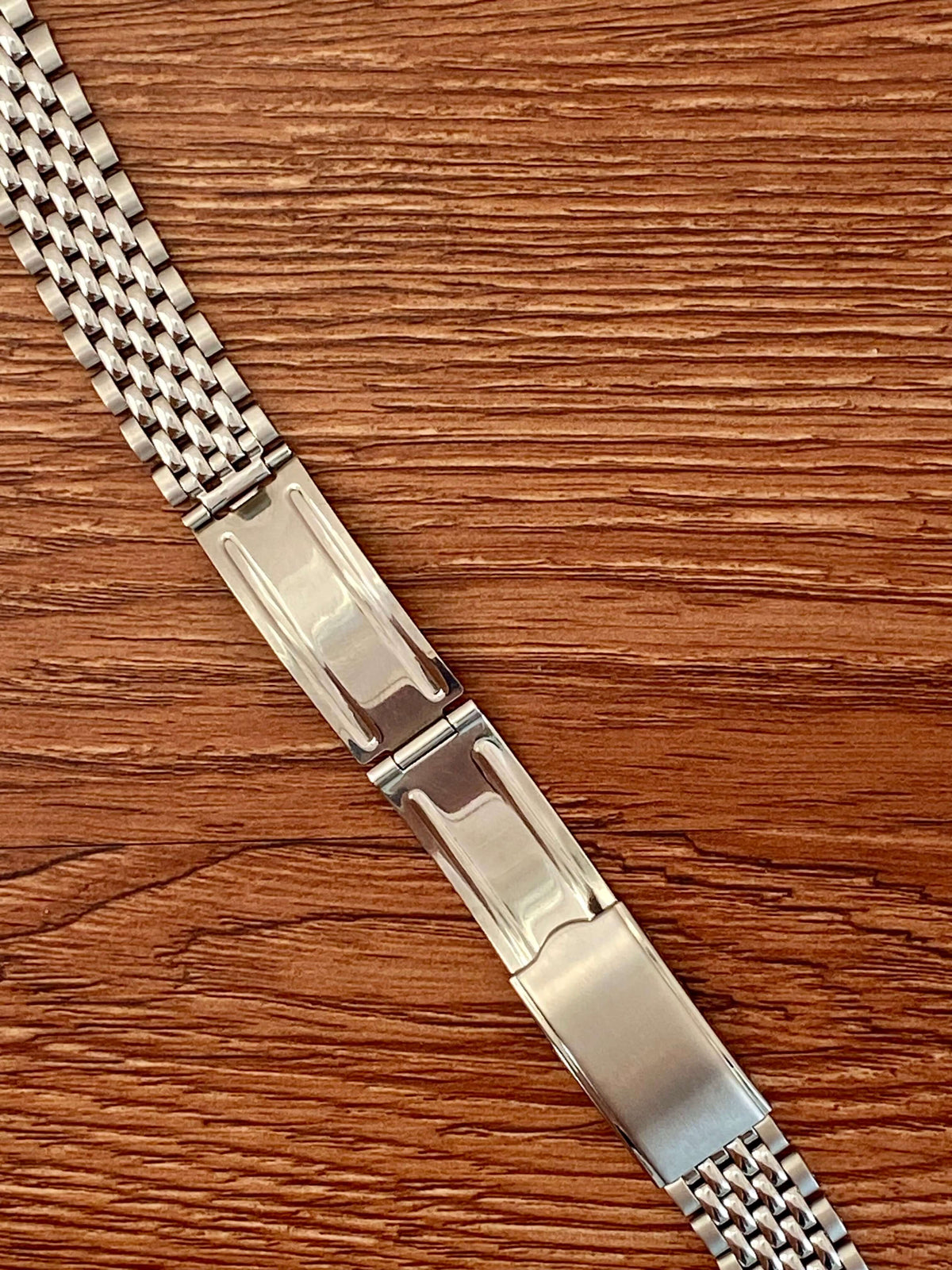 20mm Beads of Rice Watch Bracelet with Straight Ends UK VINTAGE WATCH LTD