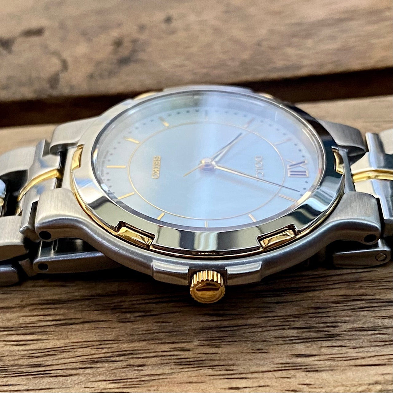 COMING SOON! Vintage April 1992 Seiko Dolce Quartz 5E31-6D50 with Mother of Pearl Dial and Ladder Bracelet! - PRE ORDER NOW!