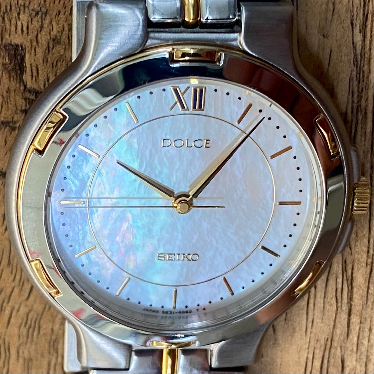 COMING SOON! Vintage April 1992 Seiko Dolce Quartz 5E31-6D50 with Mother of Pearl Dial and Ladder Bracelet! - PRE ORDER NOW!