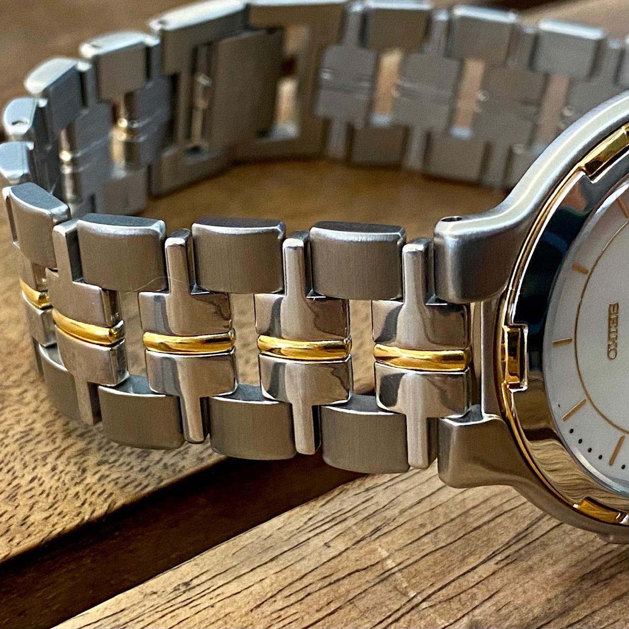 COMING SOON! Vintage April 1992 Seiko Dolce Quartz 5E31-6D50 with Mother of Pearl Dial and Ladder Bracelet! - PRE ORDER NOW!