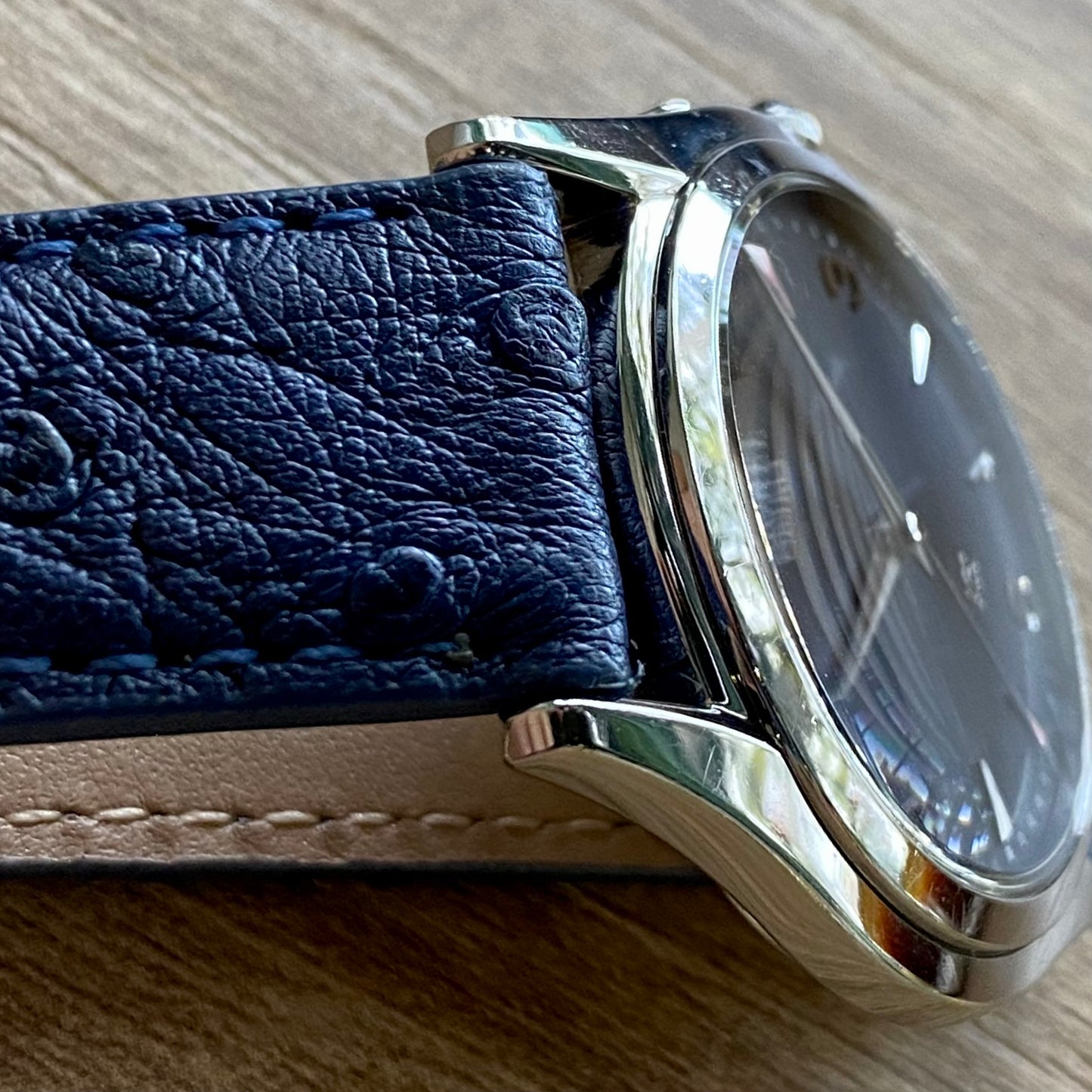 RARE Vintage September 1995 Seiko Laurel AGS 4M21-0A60 - Midnight Blue Dial - UK VINTAGE WATCH LTD