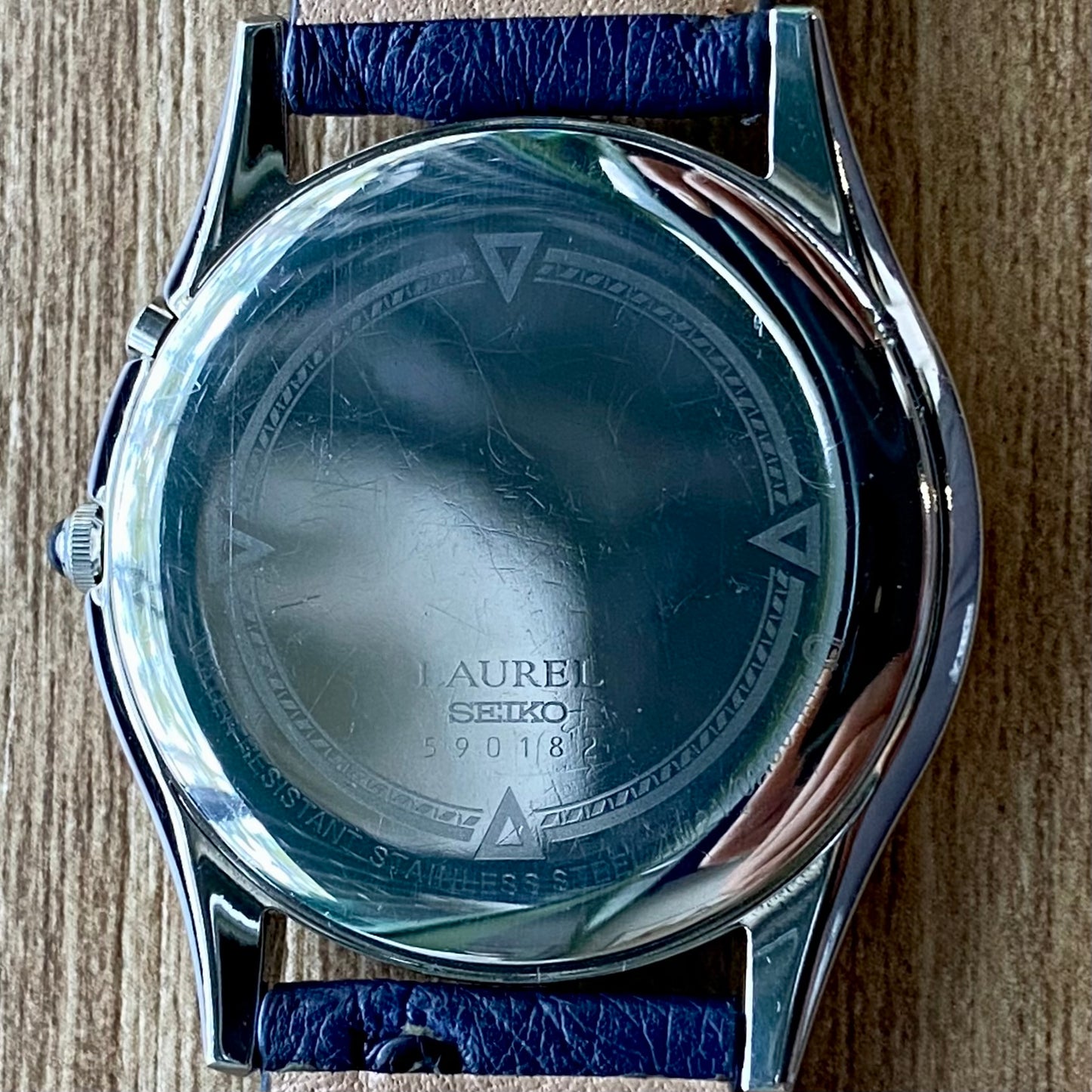 RARE Vintage September 1995 Seiko Laurel AGS 4M21-0A60 - Midnight Blue Dial - UK VINTAGE WATCH LTD