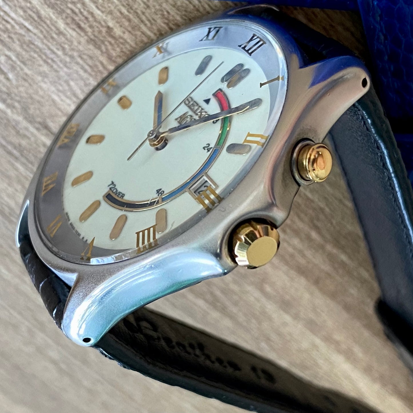 SUPER RARE LIMITED EDITION 50th Anniversary Seiko AGS 5M22-7C20 October 1995 Kinetic - Luminous Dial