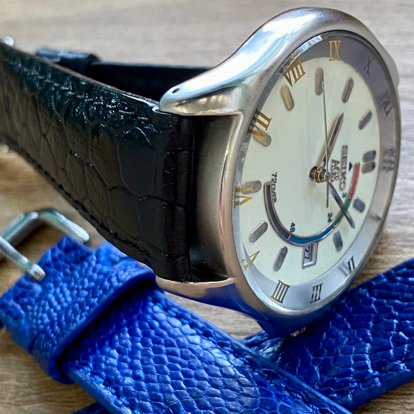 SUPER RARE LIMITED EDITION 50th Anniversary Seiko AGS 5M22-7C20 October 1995 Kinetic - Luminous Dial
