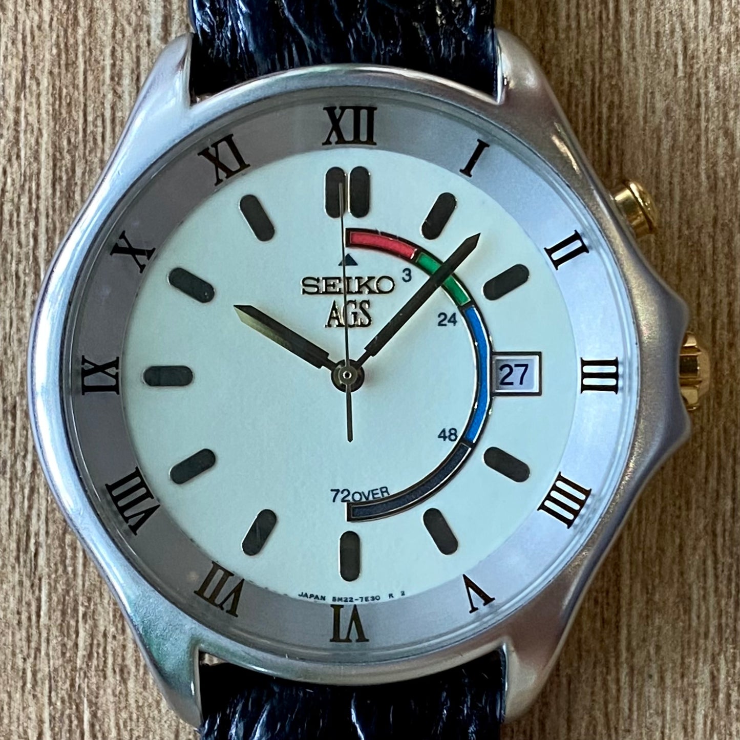 SUPER RARE LIMITED EDITION 50th Anniversary Seiko AGS 5M22-7C20 October 1995 Kinetic - Luminous Dial