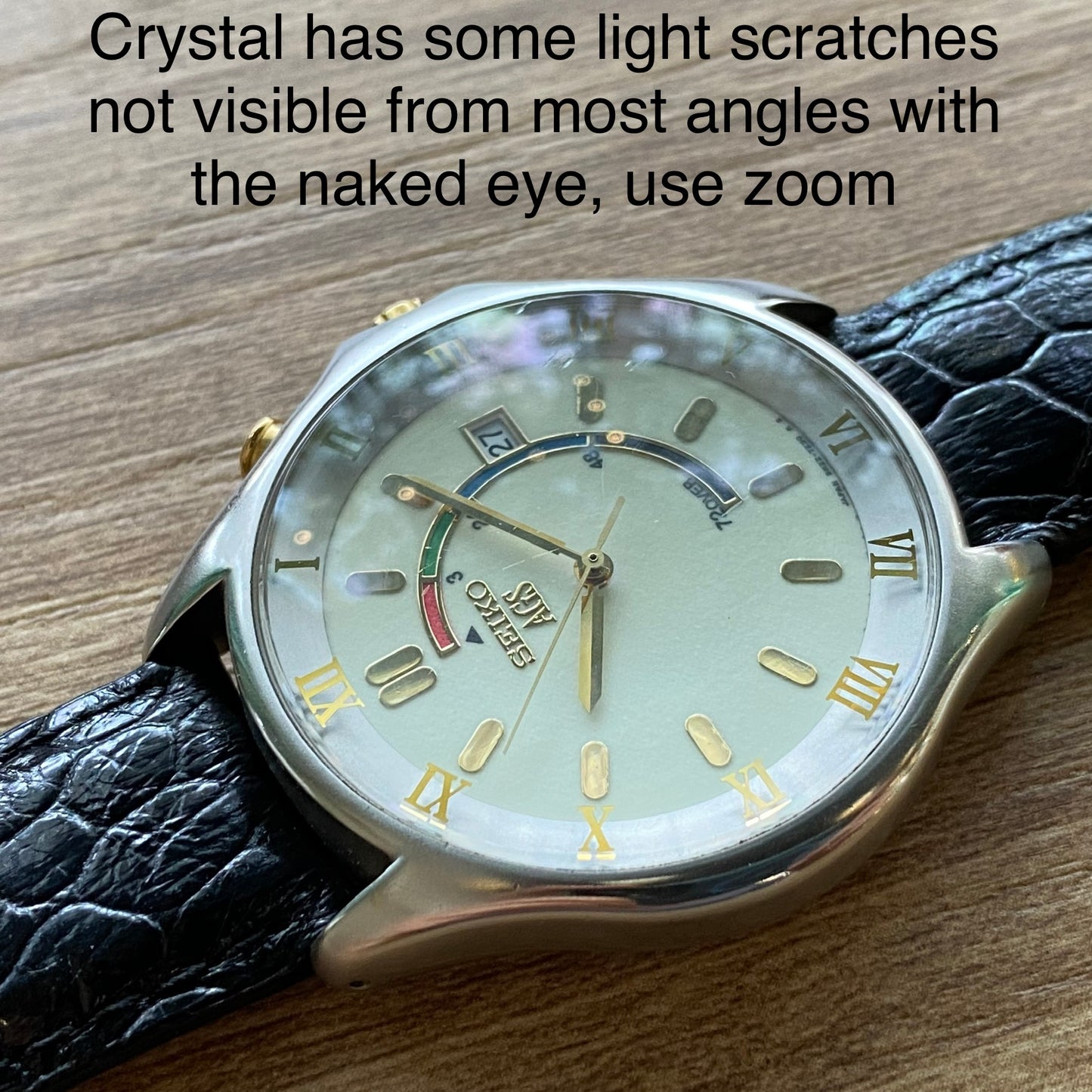 SUPER RARE LIMITED EDITION 50th Anniversary Seiko AGS 5M22-7C20 October 1995 Kinetic - Luminous Dial