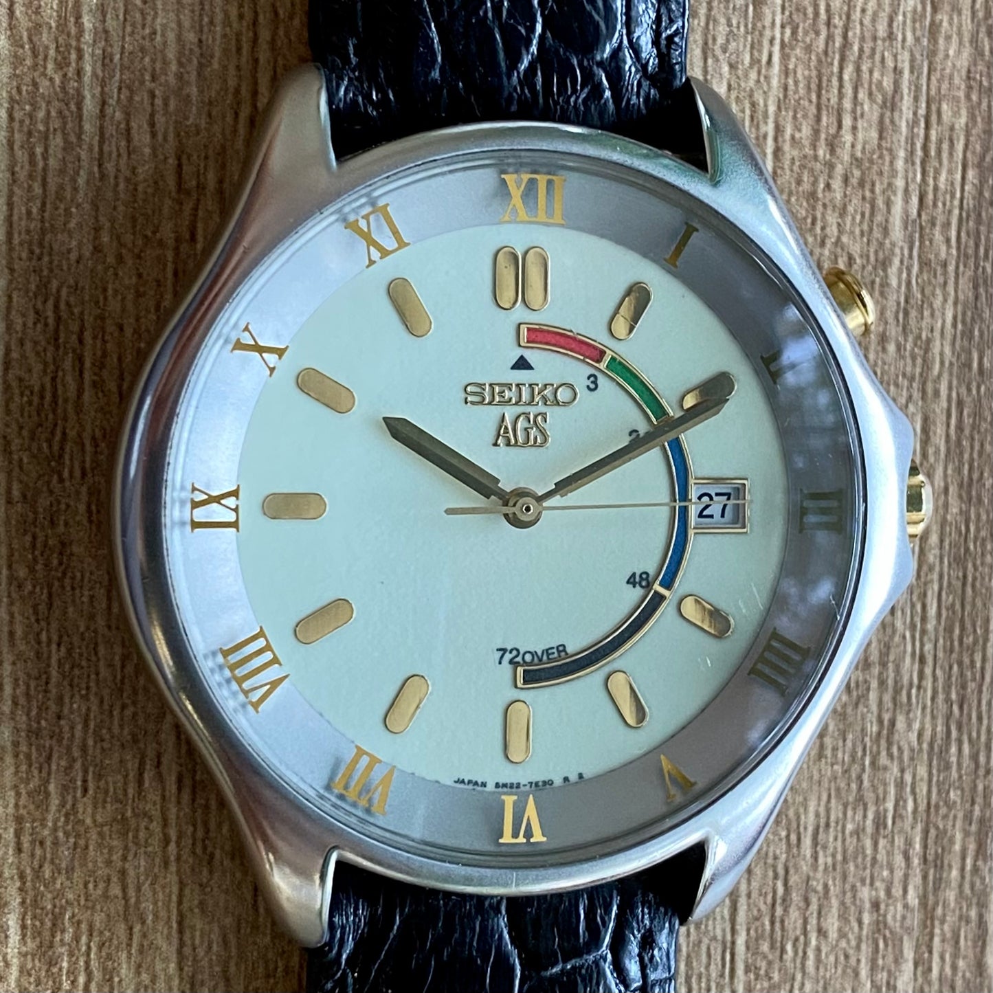SUPER RARE LIMITED EDITION 50th Anniversary Seiko AGS 5M22-7C20 October 1995 Kinetic - Luminous Dial
