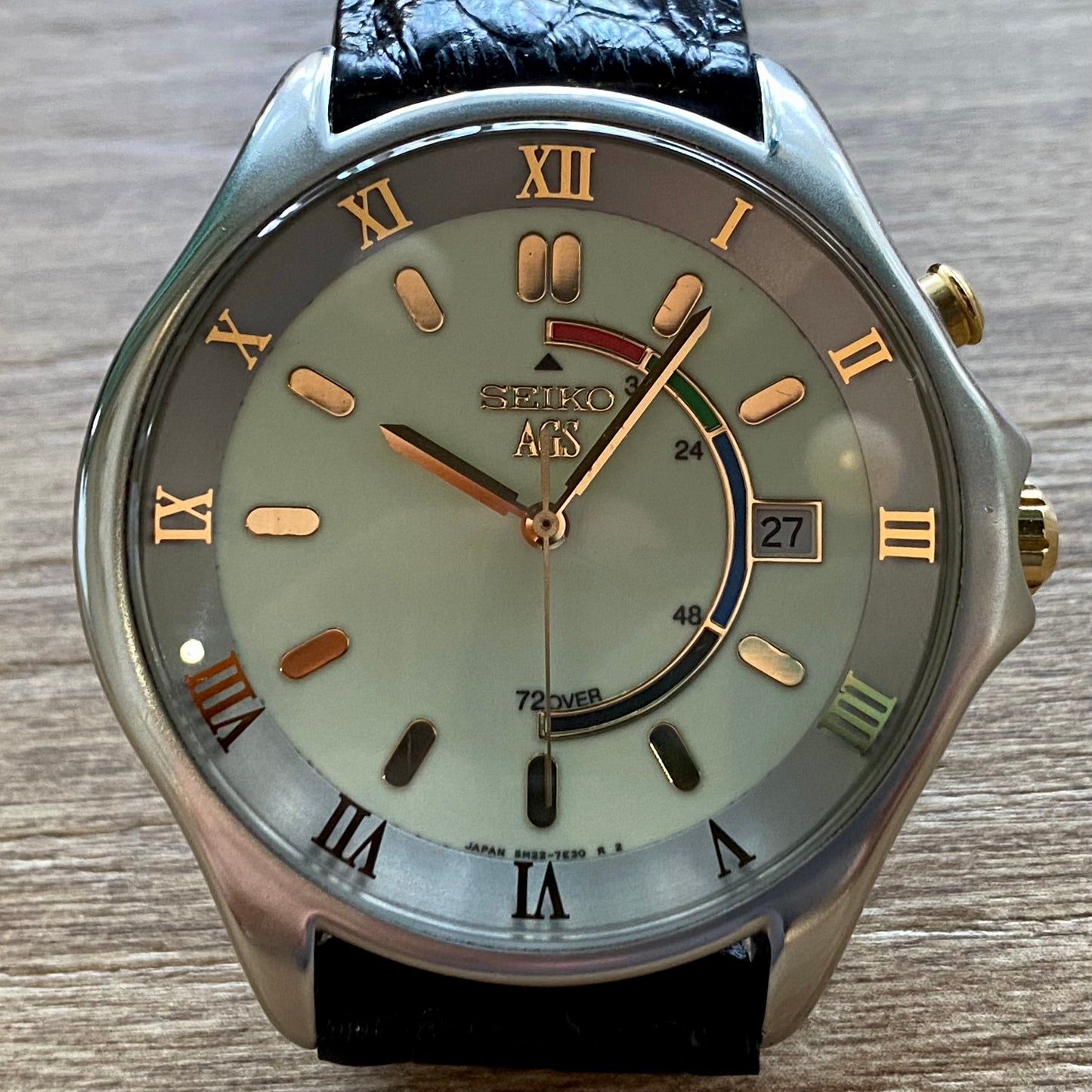 SUPER RARE LIMITED EDITION 50th Anniversary Seiko AGS 5M22-7C20 October 1995 Kinetic - Luminous Dial