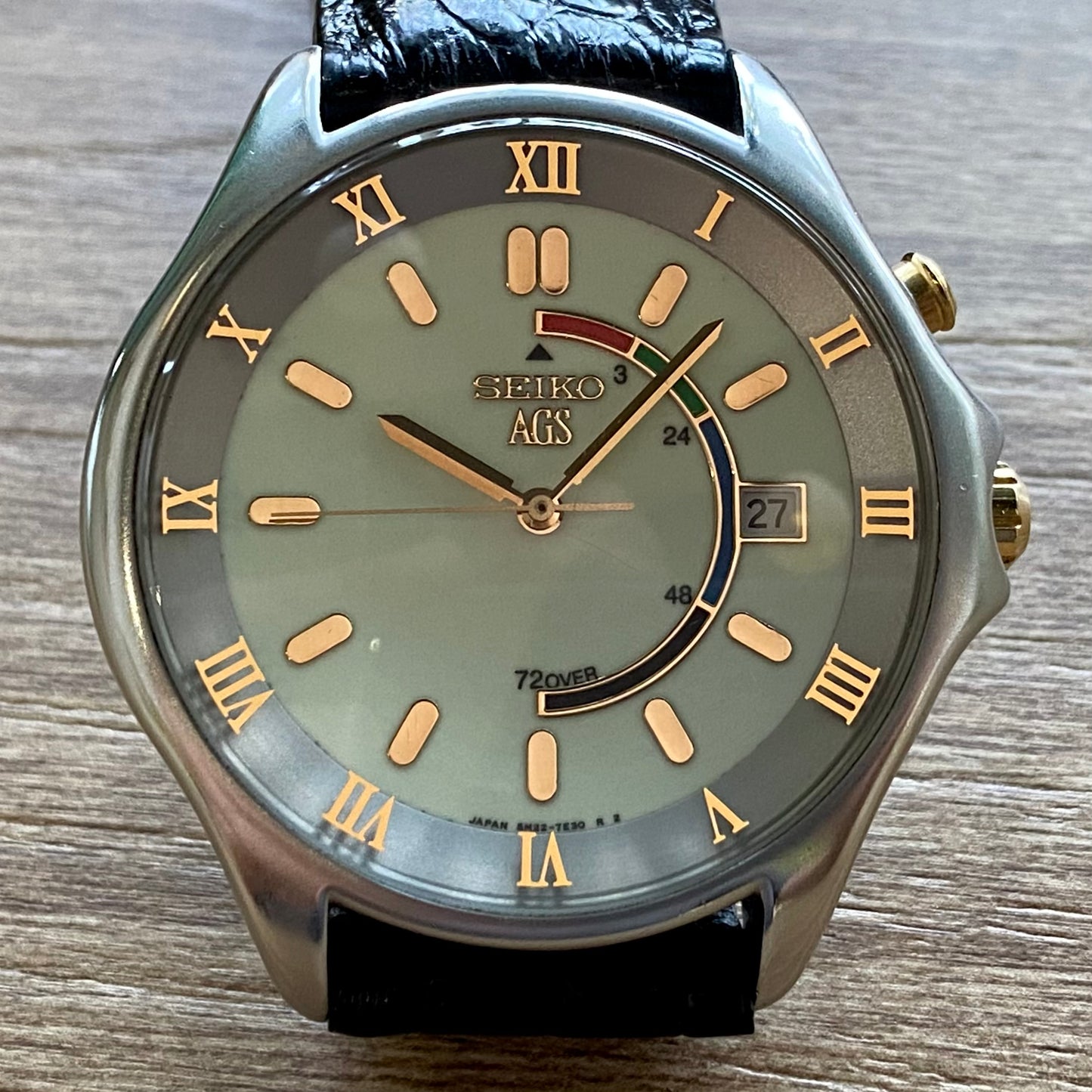 SUPER RARE LIMITED EDITION 50th Anniversary Seiko AGS 5M22-7C20 October 1995 Kinetic - Luminous Dial