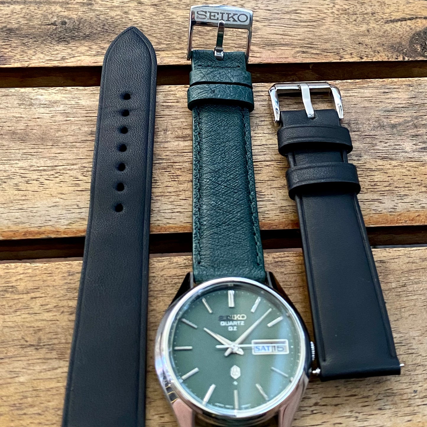 COMING SOON! Vintage August 1974 Seiko Quartz QZ 0923-8000 Green Sand Dial