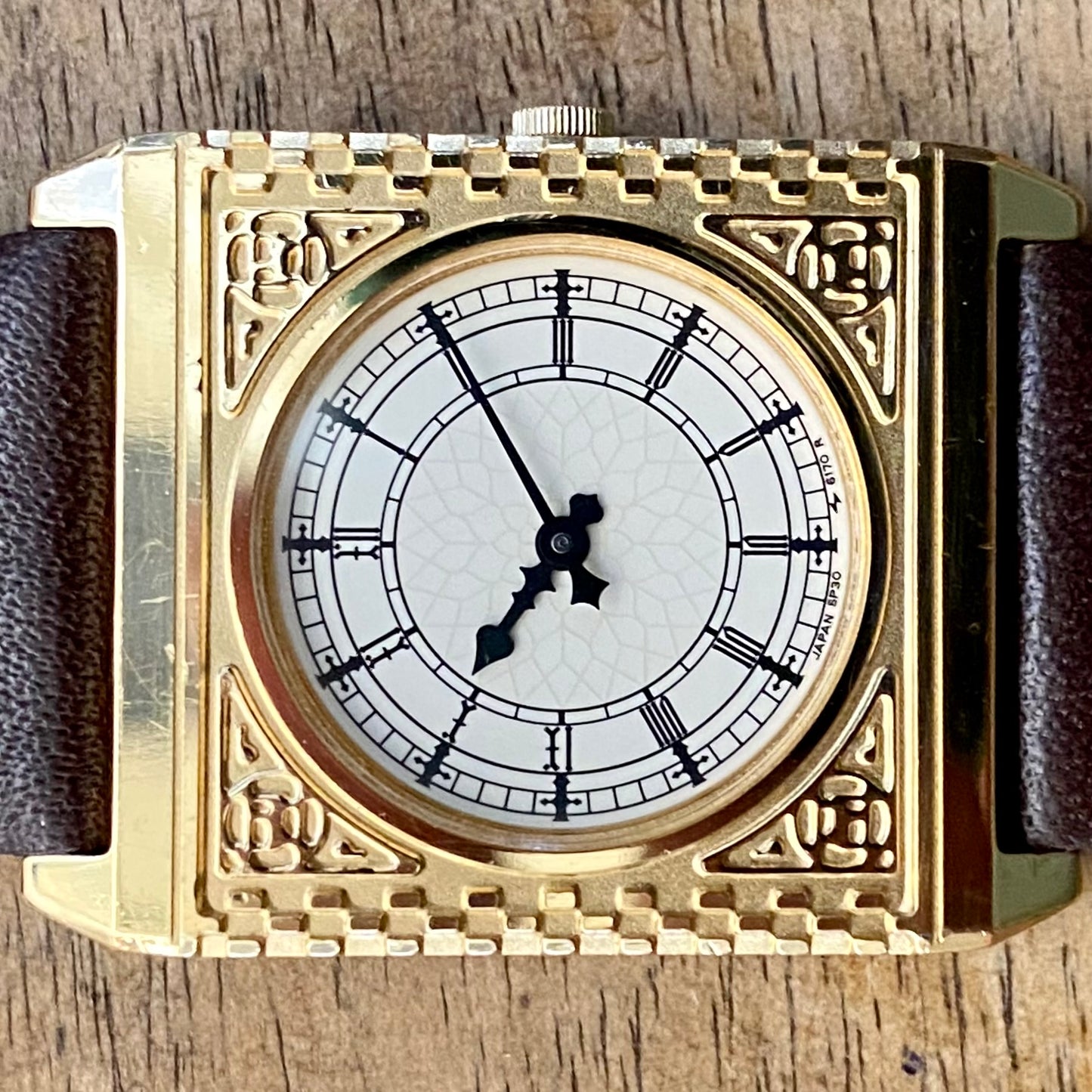 Rare February 1987 Seiko Quartz 5P30-6150 Big Ben Watch Westminster London