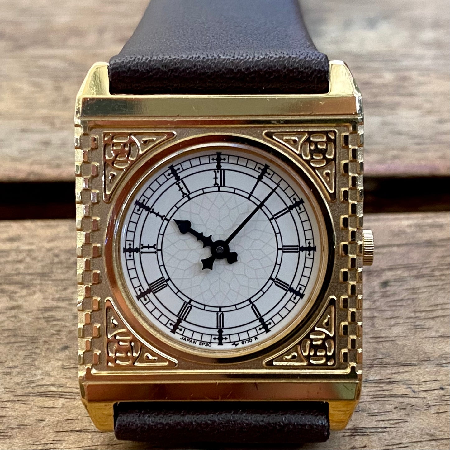 Rare February 1987 Seiko Quartz 5P30-6150 Big Ben Watch Westminster London