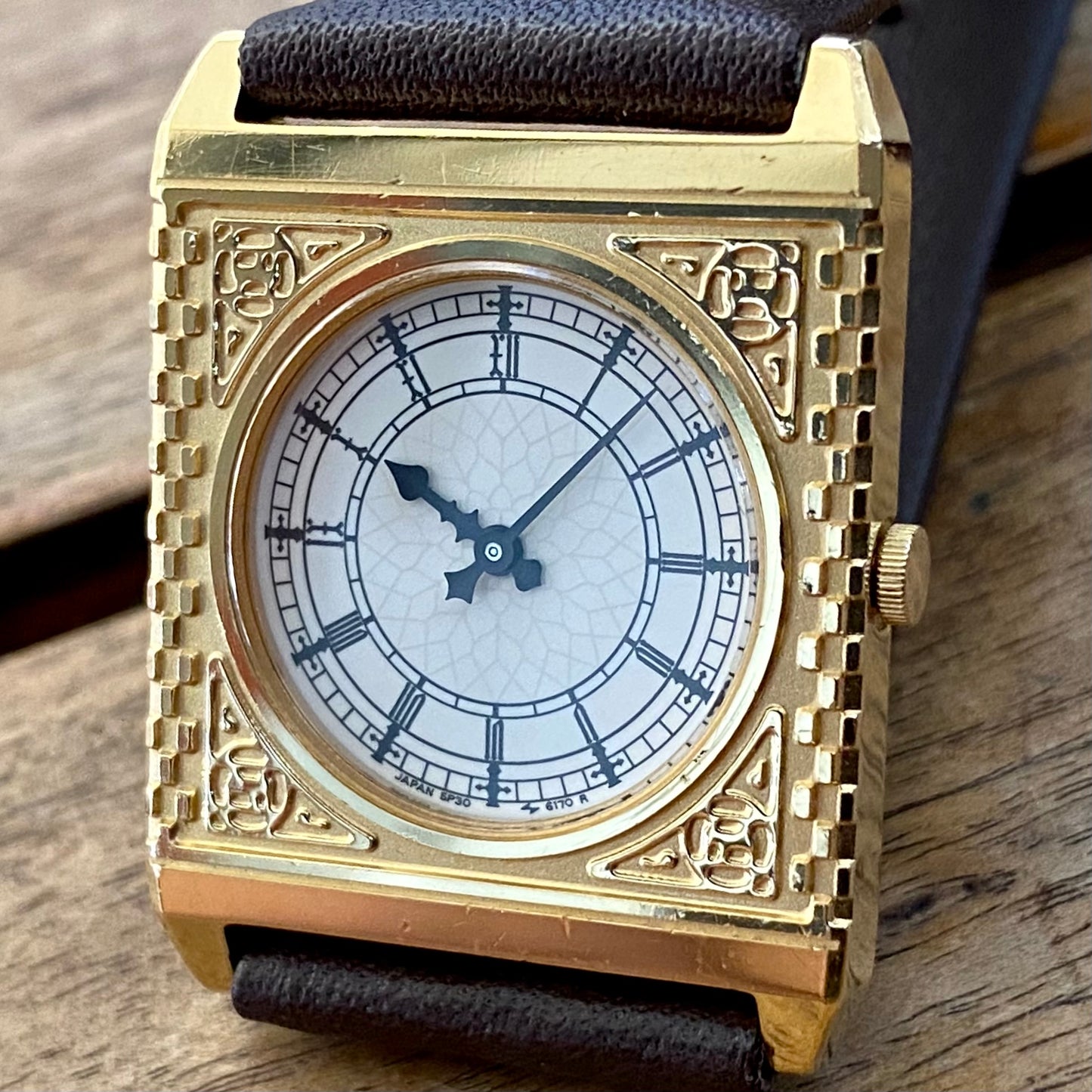Rare February 1987 Seiko Quartz 5P30-6150 Big Ben Watch Westminster London