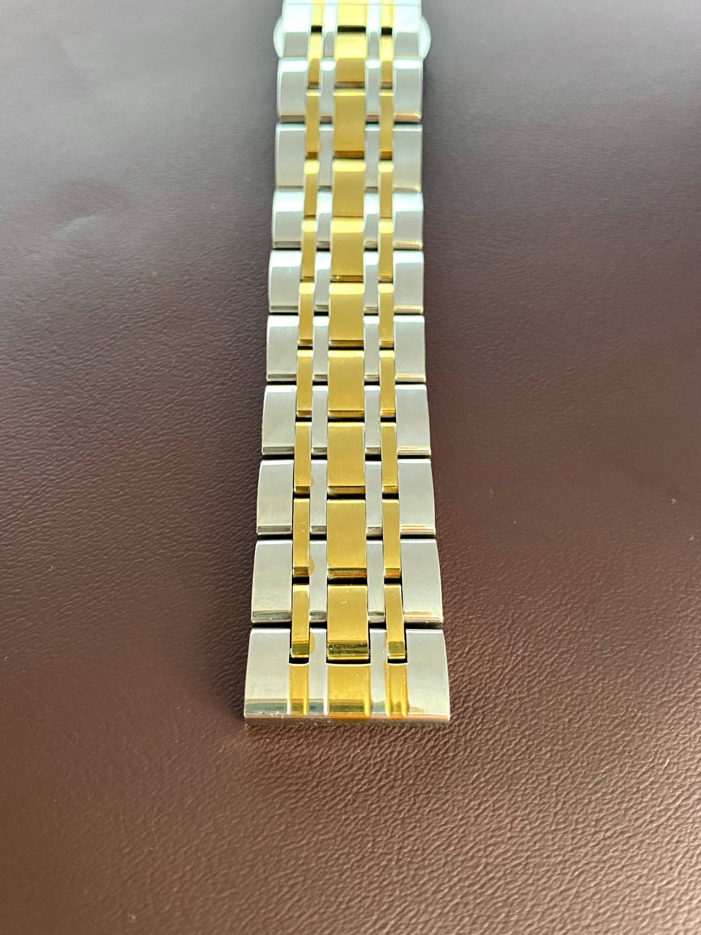 COMING SOON! 18mm 2-Tone Stainless Steel Solid Straight End Polished Replacement Watch Bracelet