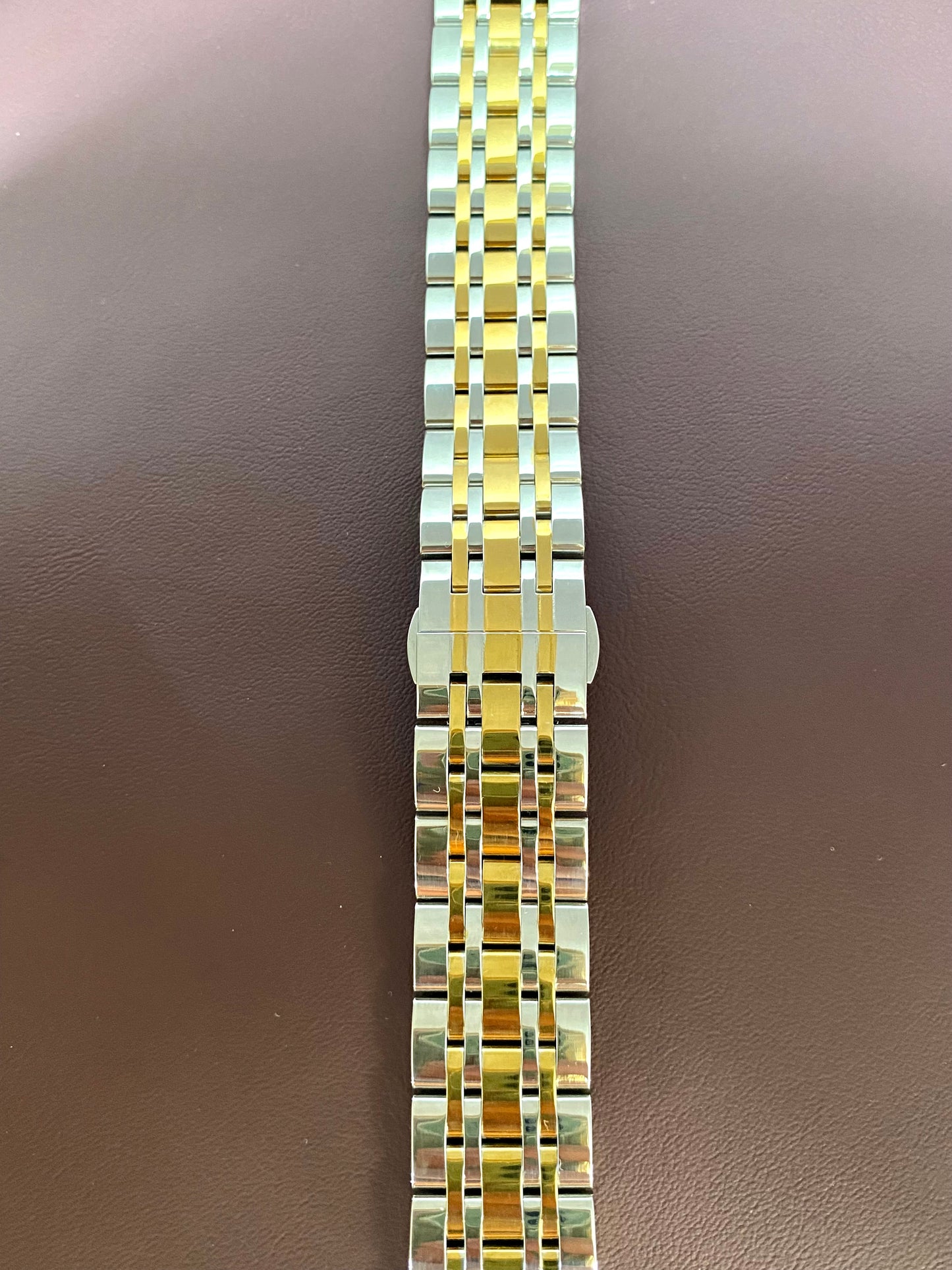 COMING SOON! 18mm 2-Tone Stainless Steel Solid Straight End Polished Replacement Watch Bracelet