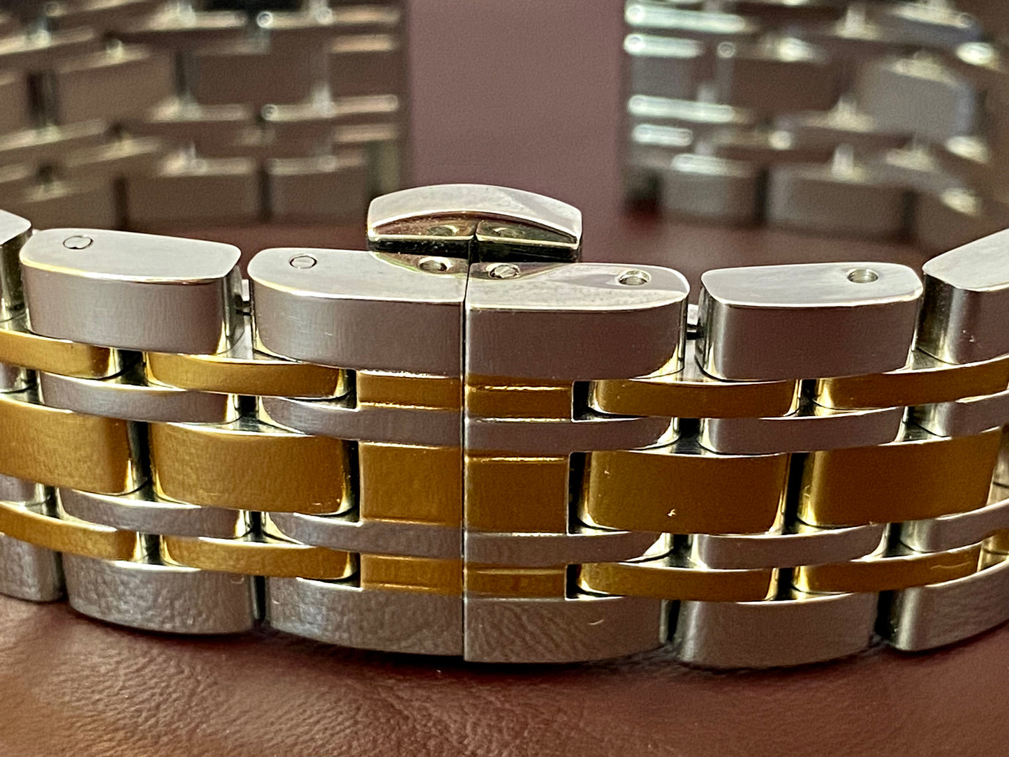 COMING SOON! 18mm 2-Tone Stainless Steel Solid Straight End Polished Replacement Watch Bracelet