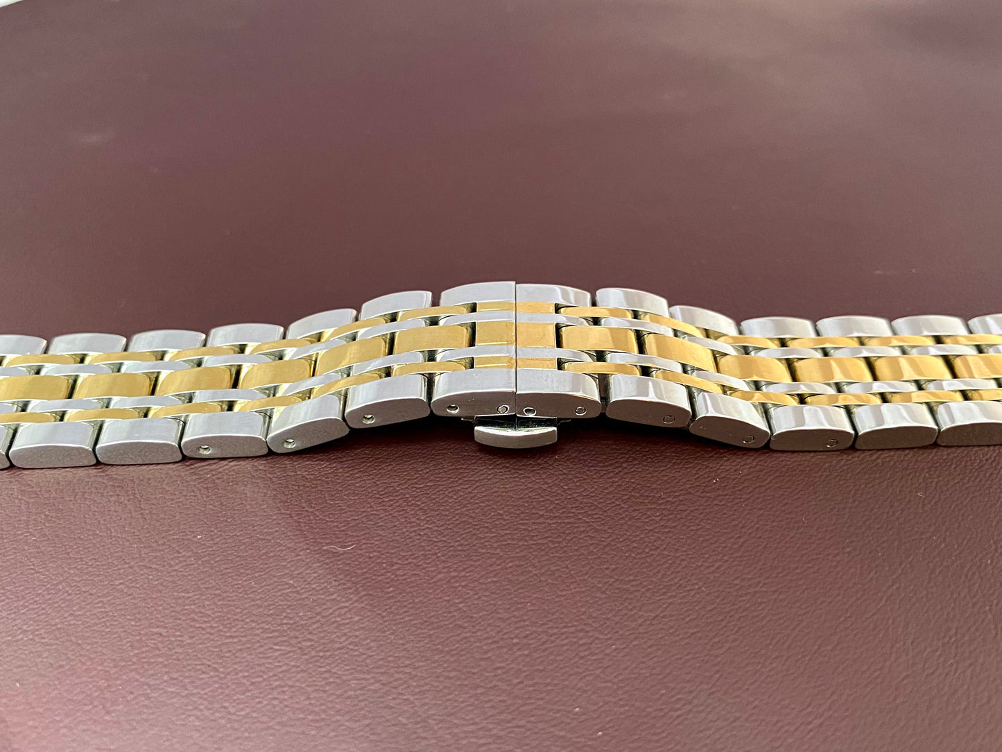 COMING SOON! 18mm 2-Tone Stainless Steel Solid Straight End Polished Replacement Watch Bracelet