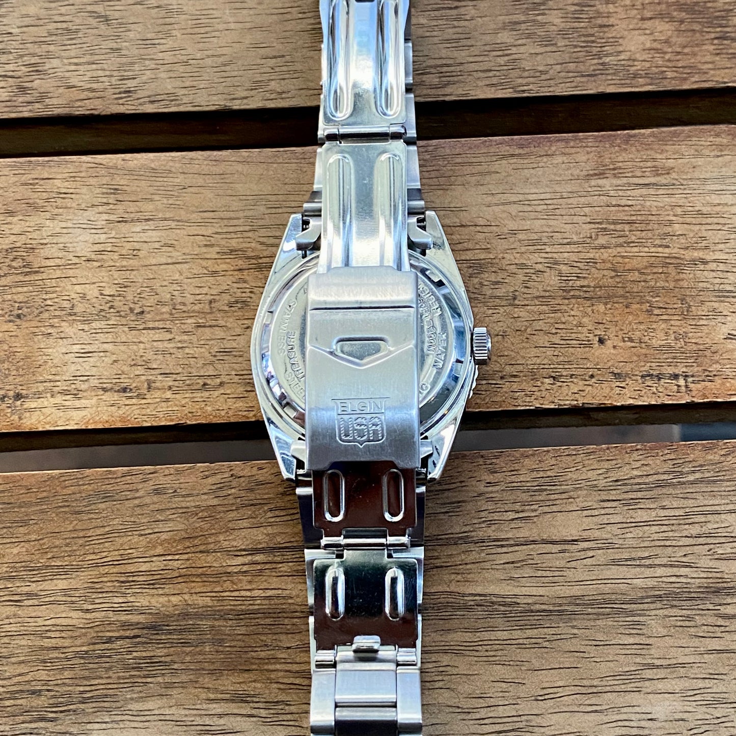 SERVICED Elgin Deluxe International FK-1135-F Automatic Diving Watch Rotating Bezel 39mm x 44mm