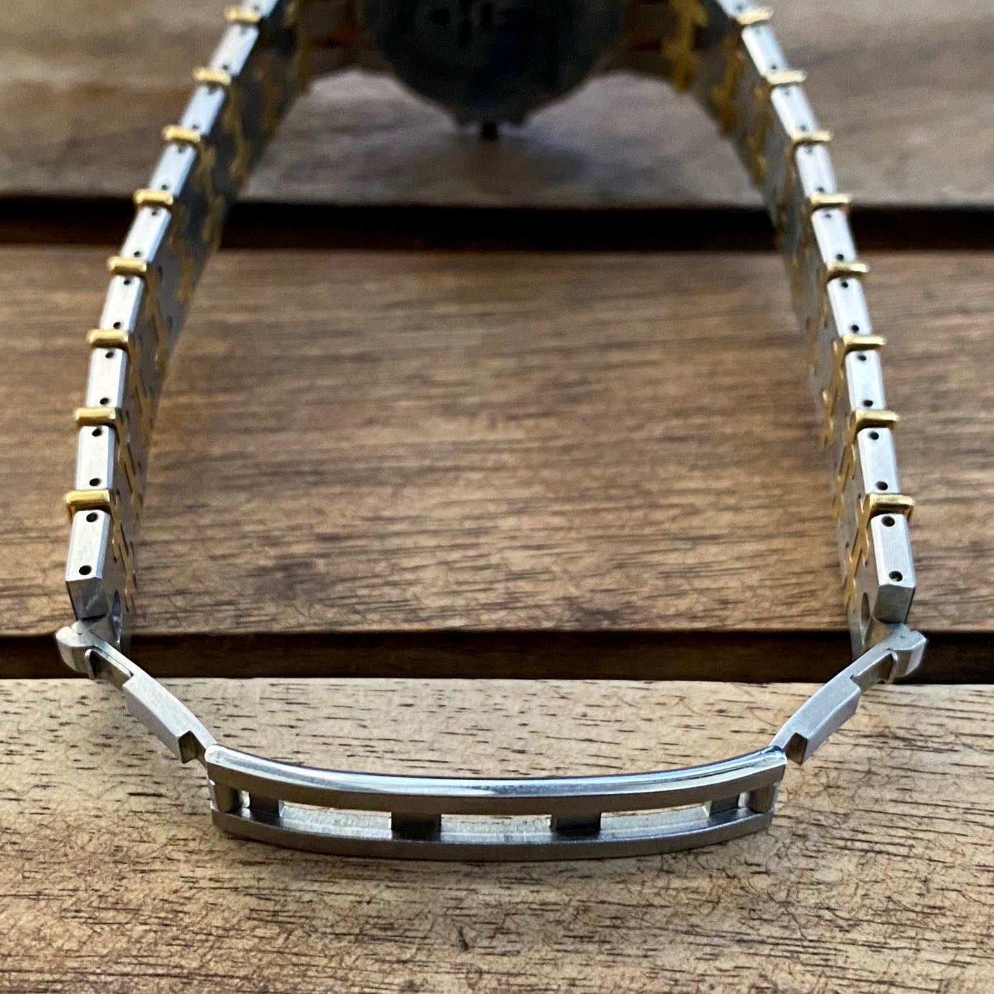 ABSURDLY RARE Vintage 1989 Universal Geneve 617 601 Country Club Quartz Steel & Gold 14K or Limited Edition