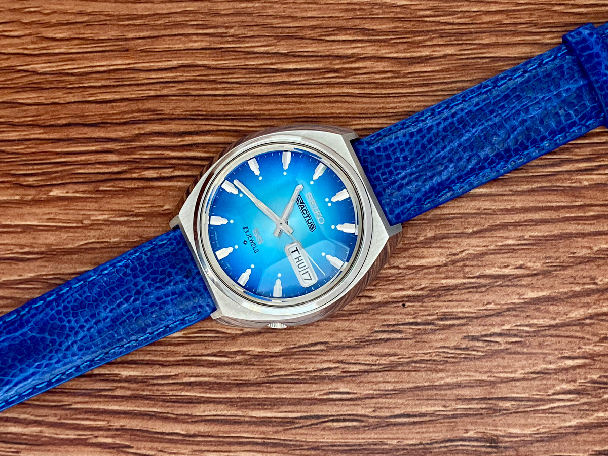 Seiko 5 Actus SS 6106-7700 Blue SERVICED Auto, September 1973