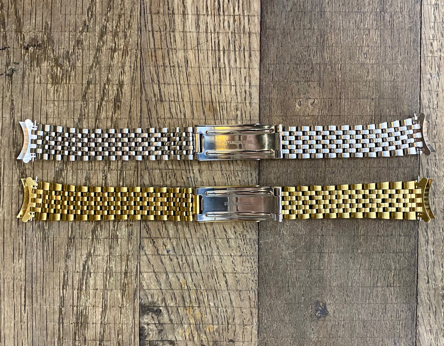 COMING SOON! 19mm Stainless Steel Rounded Beads Of Rice Watch Bracelet Band Curved-End Links