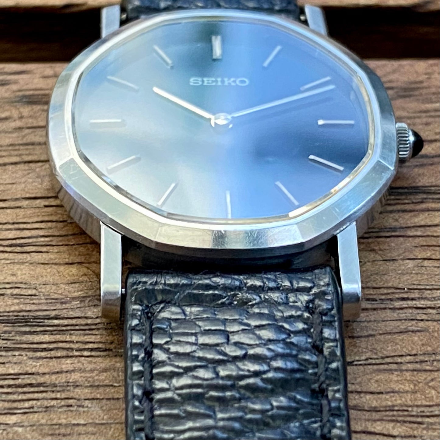 COMING SOON! - EXTREMELY RARE BLUE DIAL Vintage October 1978 Lady's Seiko 2320-5030 Quartz with Octagonal Case - Pre-order now!
