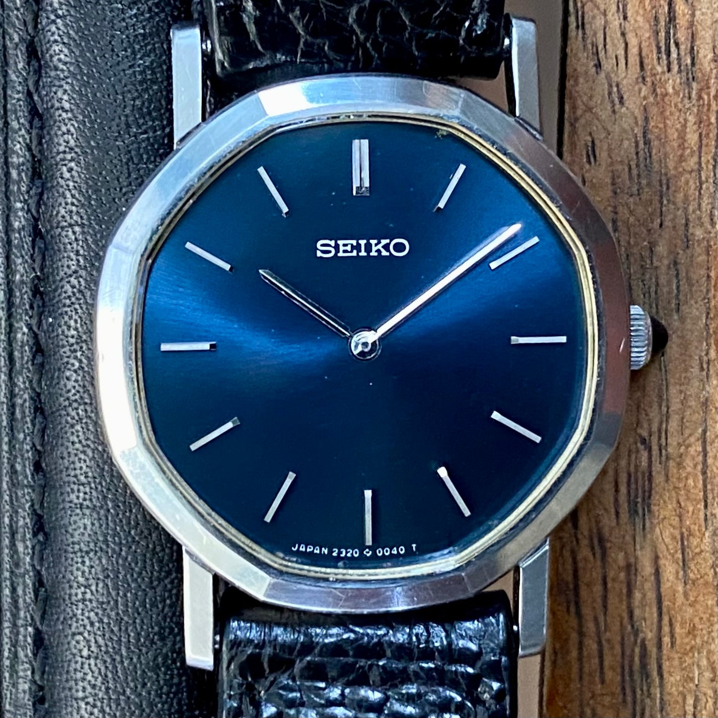 COMING SOON! - EXTREMELY RARE BLUE DIAL Vintage October 1978 Lady's Seiko 2320-5030 Quartz with Octagonal Case - Pre-order now!