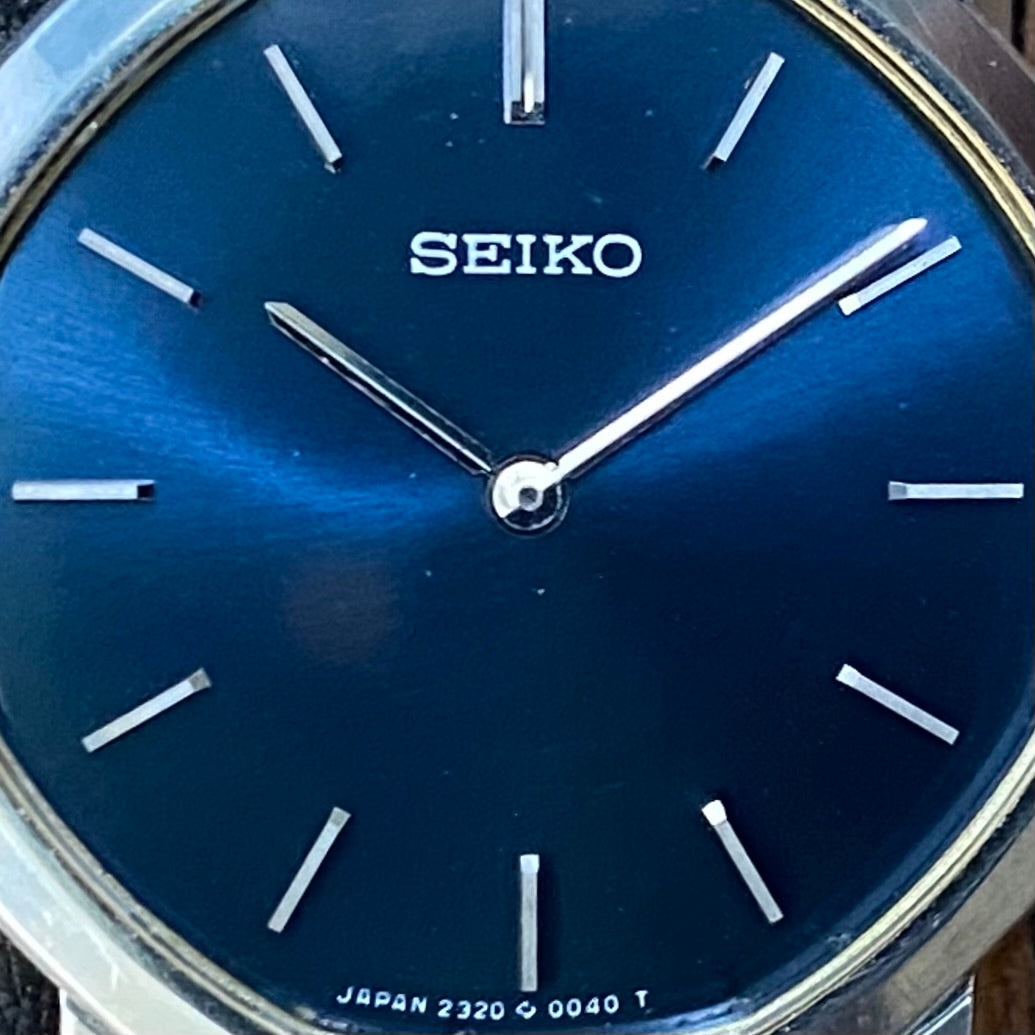 COMING SOON! - EXTREMELY RARE BLUE DIAL Vintage October 1978 Lady's Seiko 2320-5030 Quartz with Octagonal Case - Pre-order now!