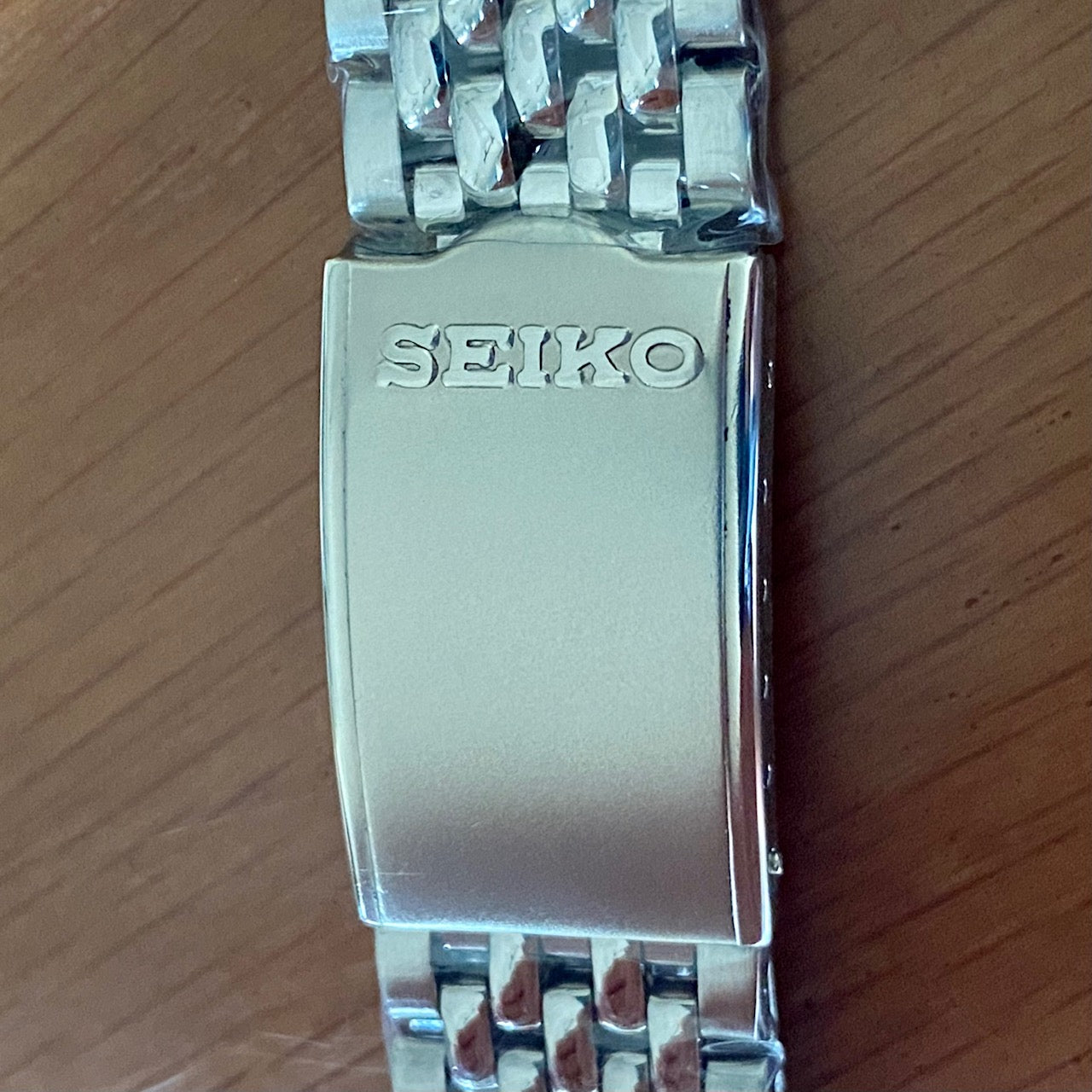 18mm Curved-End Rounded Beads of Rice Bracelet with Original Vintage Seiko Clasp - Bracelet 5