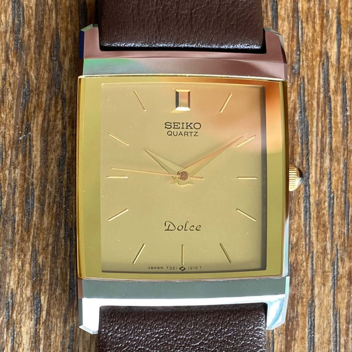 Vintage Seiko Dolce Quartz 7321-5730, Tungsten, April 1987 UK VINTAGE WATCH LTD