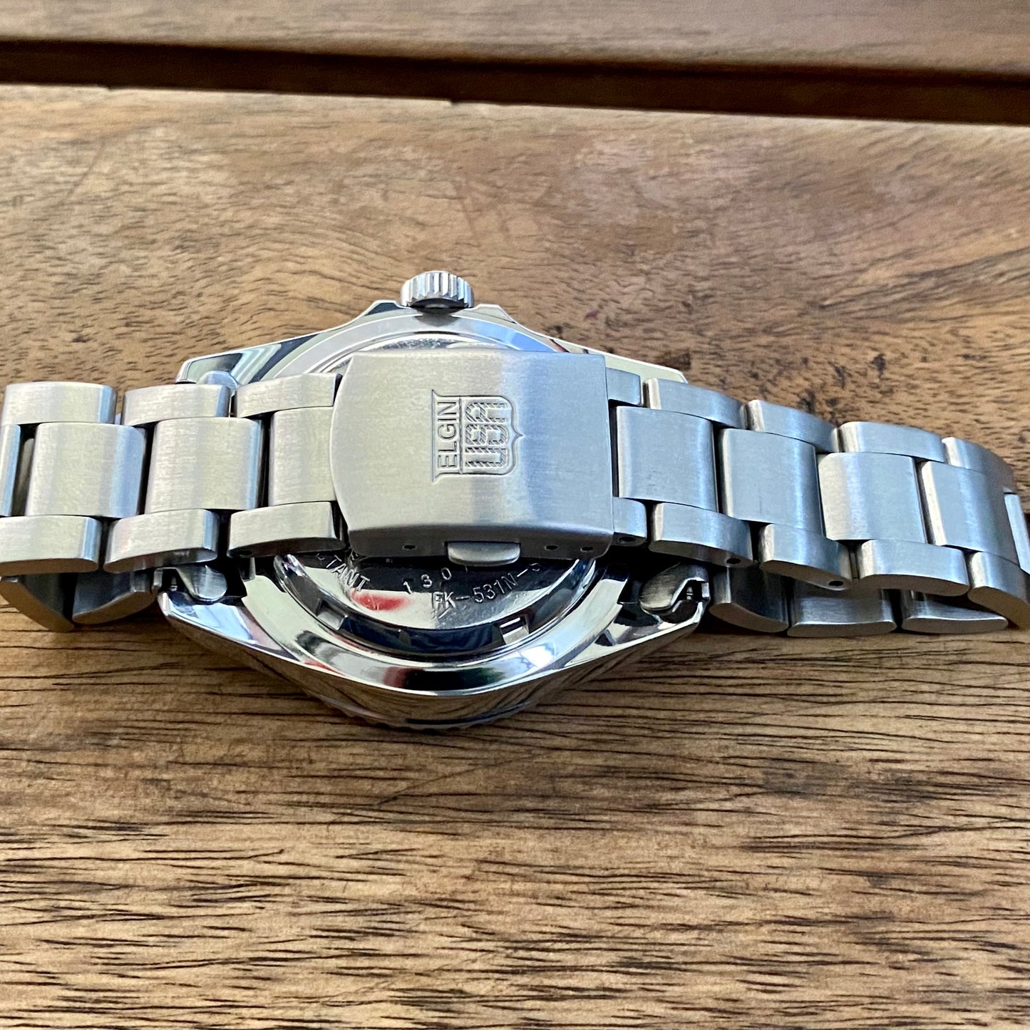 COMING SOON! SERVICED Vintage March 1991 Elgin Treasure International Deep Sea FK-531N-SL Blue Automatic Diving Watch Rotating Bezel and Original Bracelet
