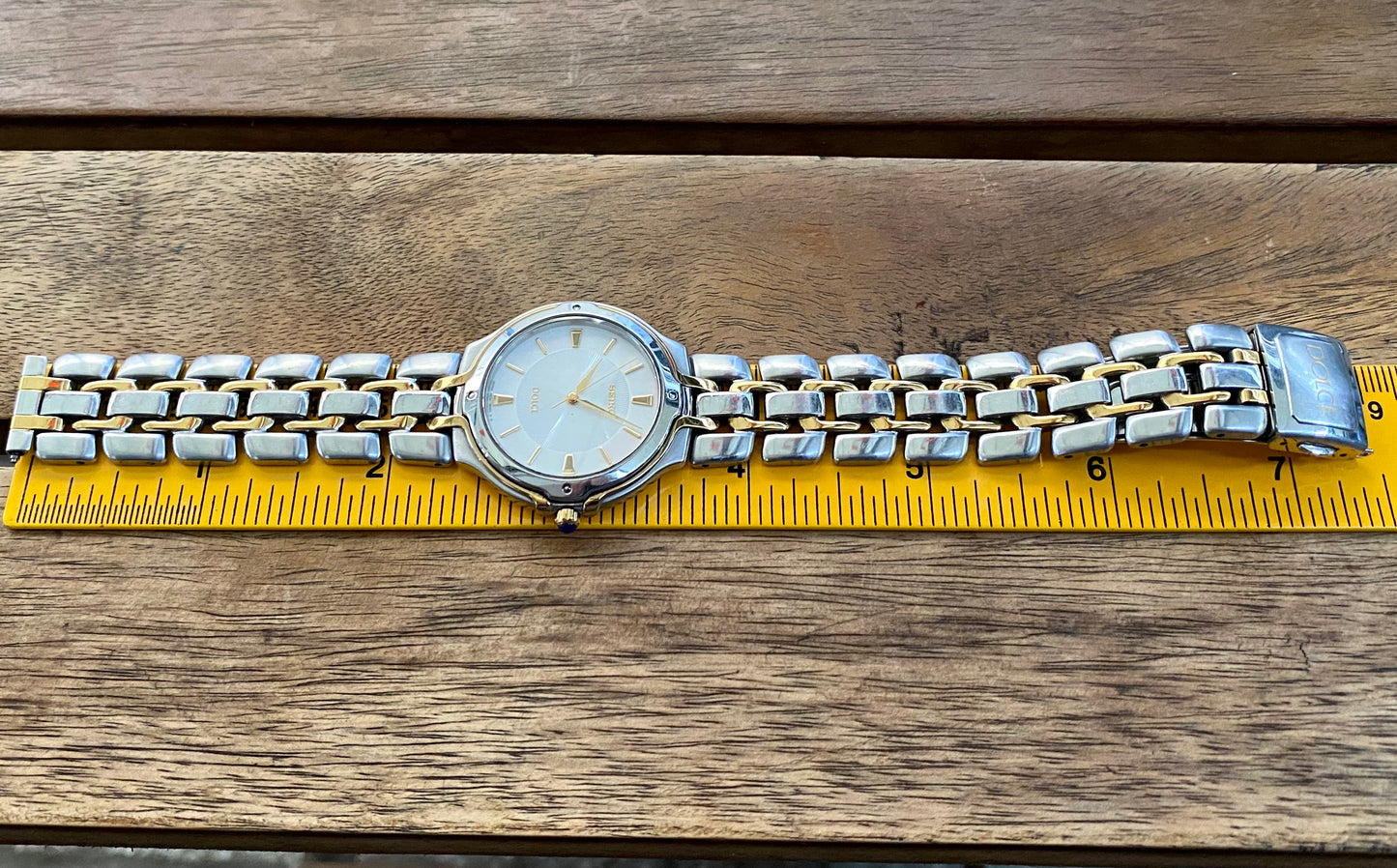 Vintage December 1996 Seiko Quartz Dolce 5E31-6010 - Gold and Steel Bracelet