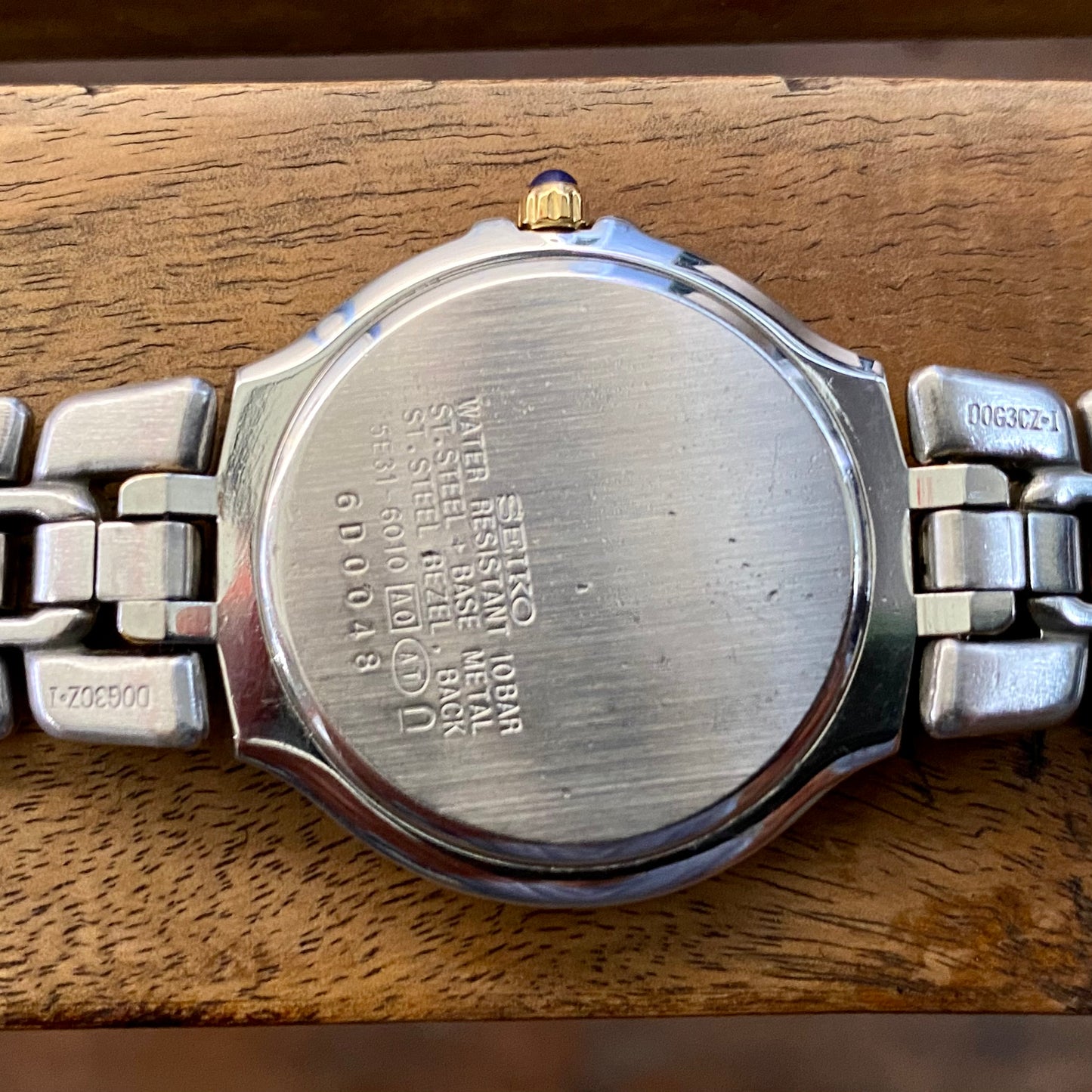 Vintage December 1996 Seiko Quartz Dolce 5E31-6010 - Gold and Steel Bracelet