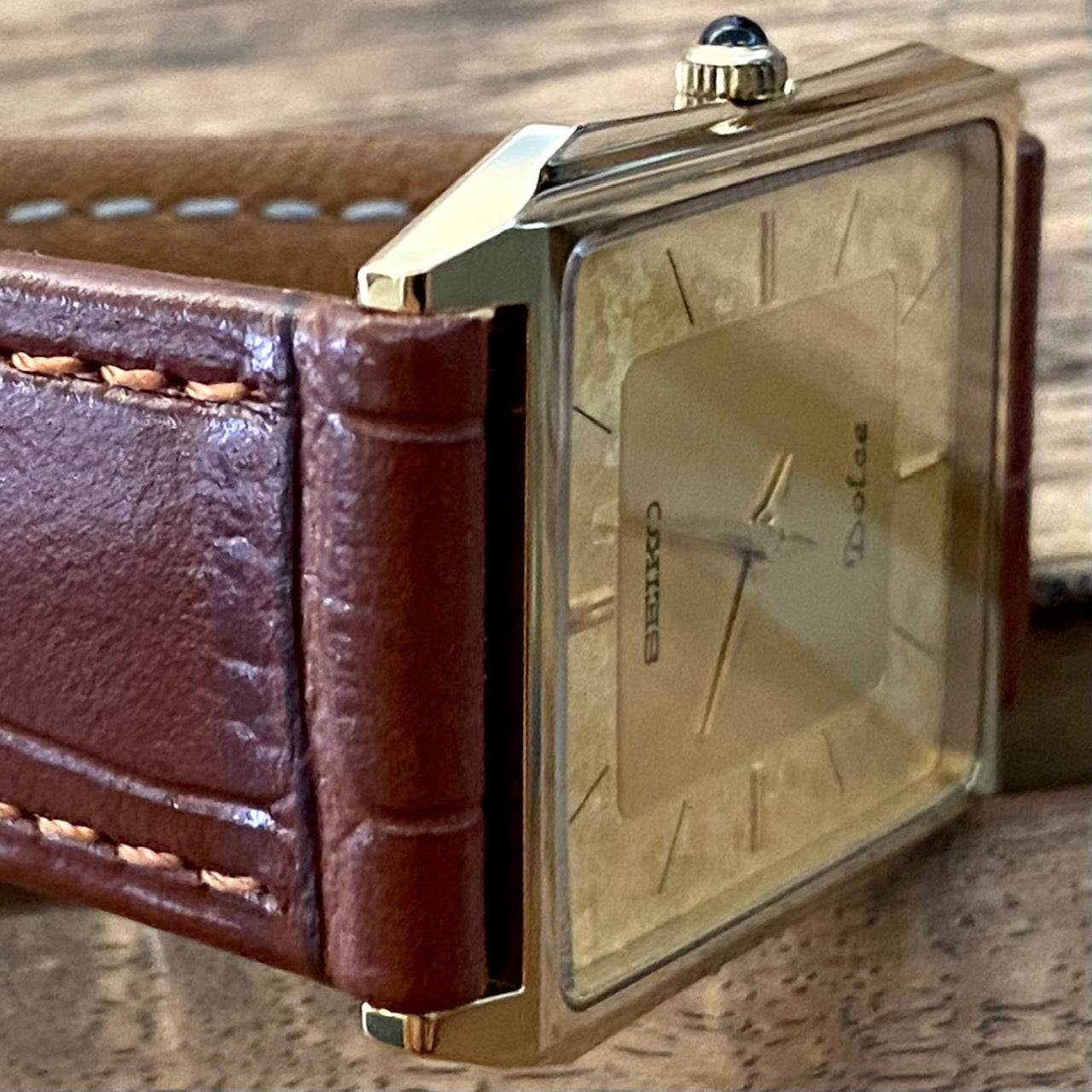 COMING SOON! Vintage April 1987 Seiko Quartz Dolce 7740-5000 Double Square Gold Flake Dial - Nickel Alloy - Pre-order Now