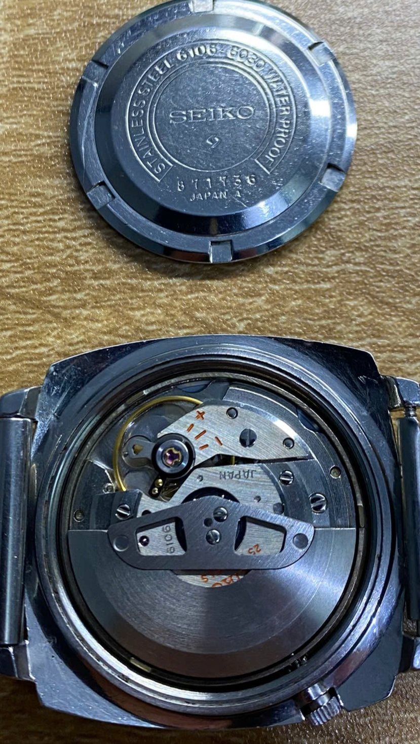 Seiko 5 DX 6106-6030 Cushion Case, SERVICED Auto, July 1968 Japanese Day UK VINTAGE WATCH LTD