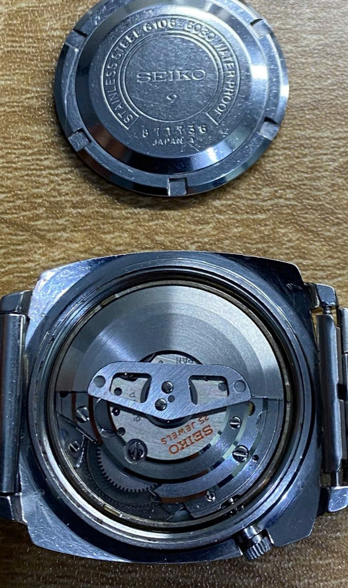 Seiko 5 DX 6106-6030 Cushion Case, SERVICED Auto, July 1968 Japanese Day UK VINTAGE WATCH LTD