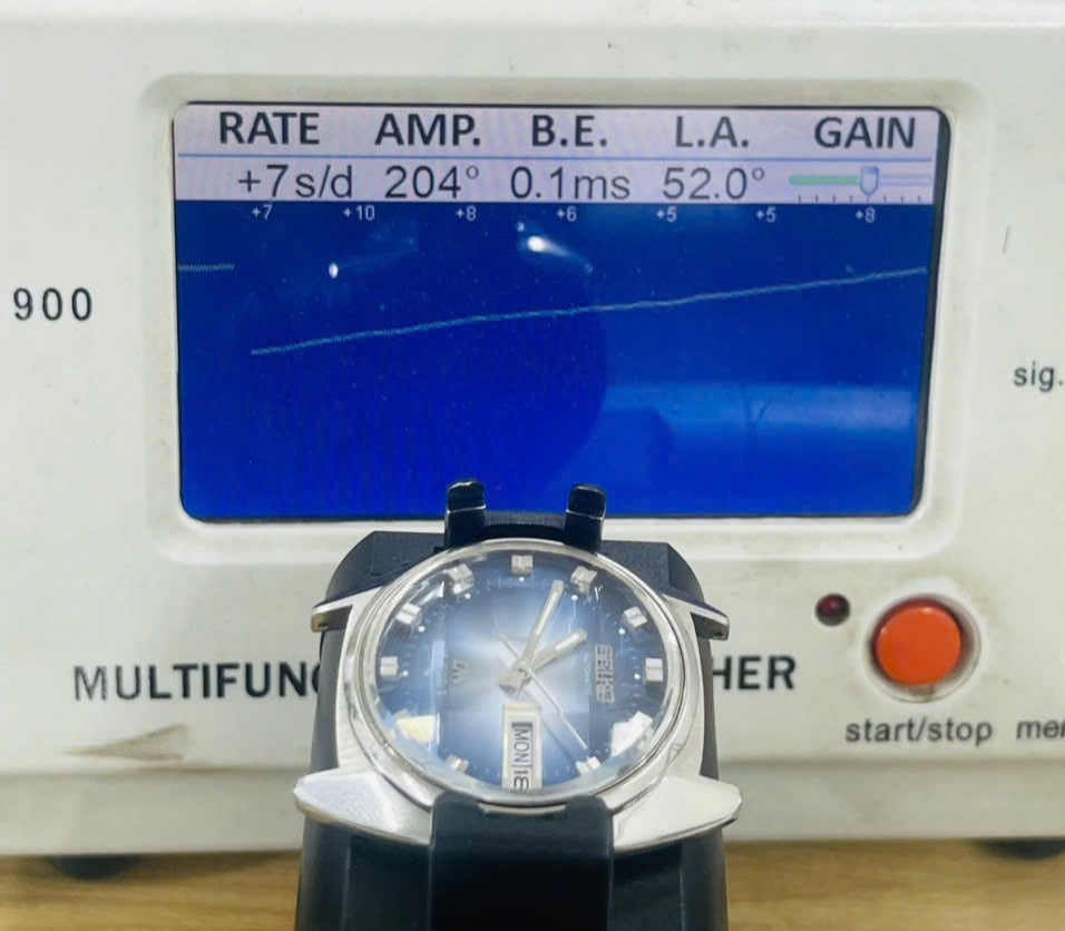 Vintage Seiko Lord Matic 5606-7231 Blue Serviced Automatic, June 1974 UK VINTAGE WATCH LTD