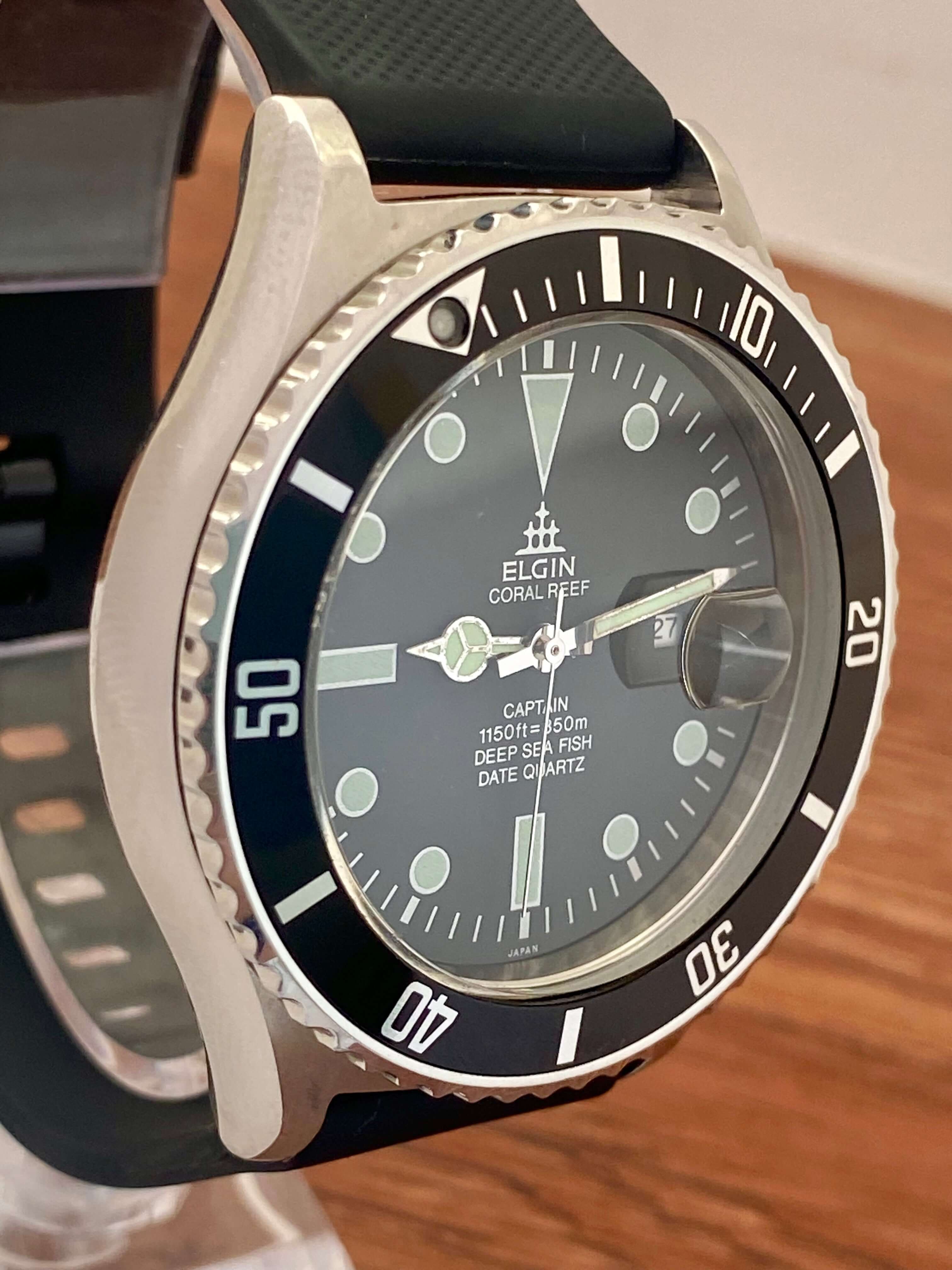 Vintage Elgin Quartz FK-195 Coral Reef Deep Sea 1990s Diver – UK