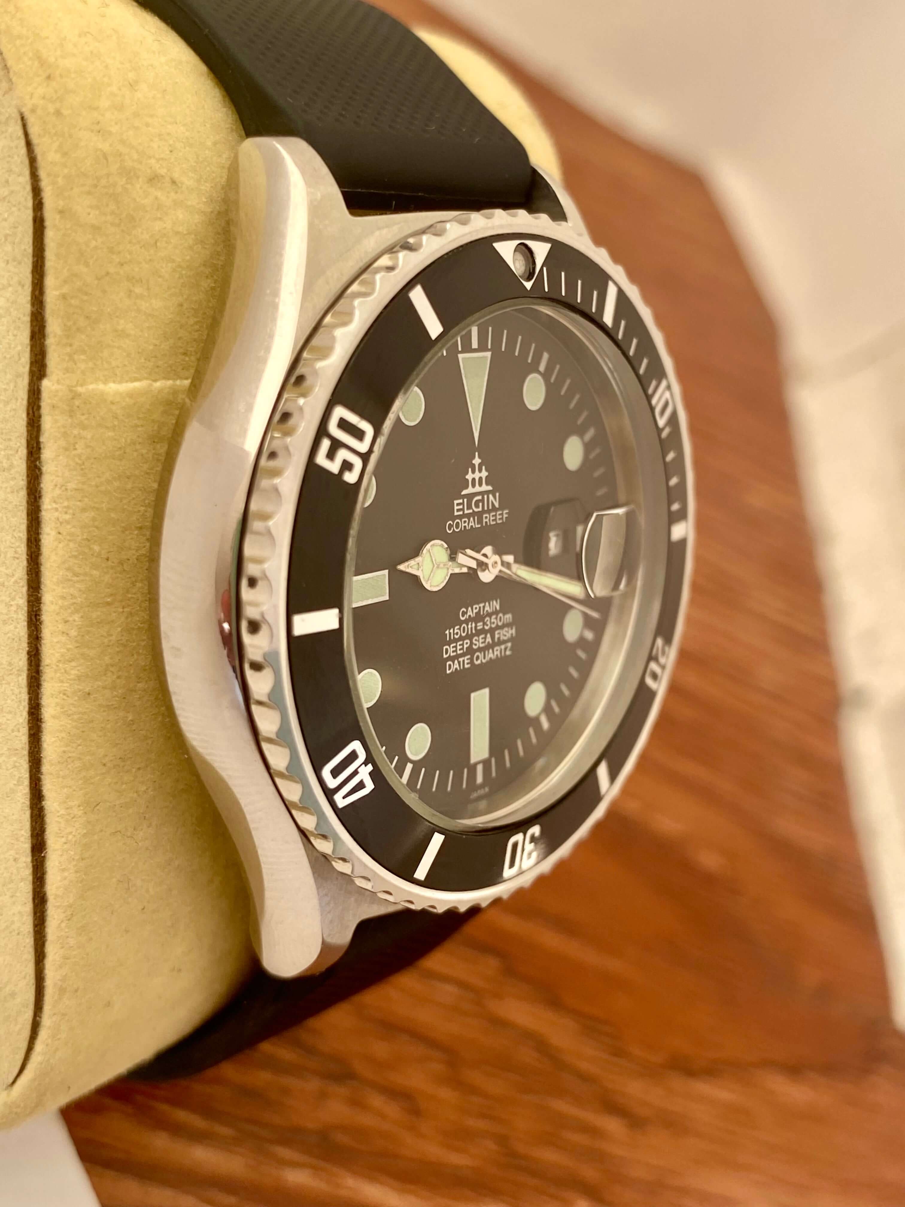 Vintage Elgin Quartz FK-195 Coral Reef Deep Sea 1990s Diver – UK